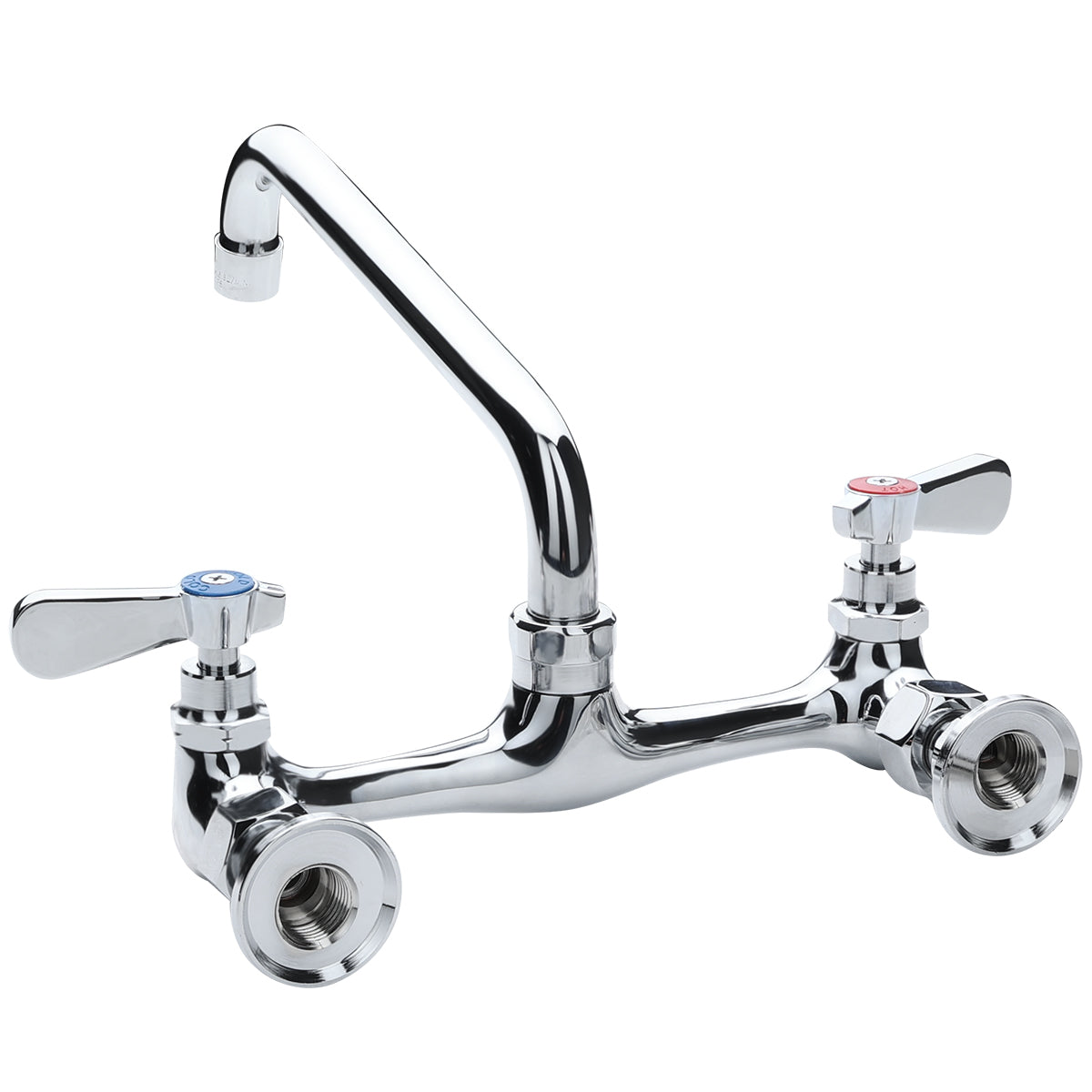 Wall Mount Commercial Faucet with 10" x 5 5/16" Swing Spout and 8" Centers, NSF Faucet, Wall / Splash Mount Empura