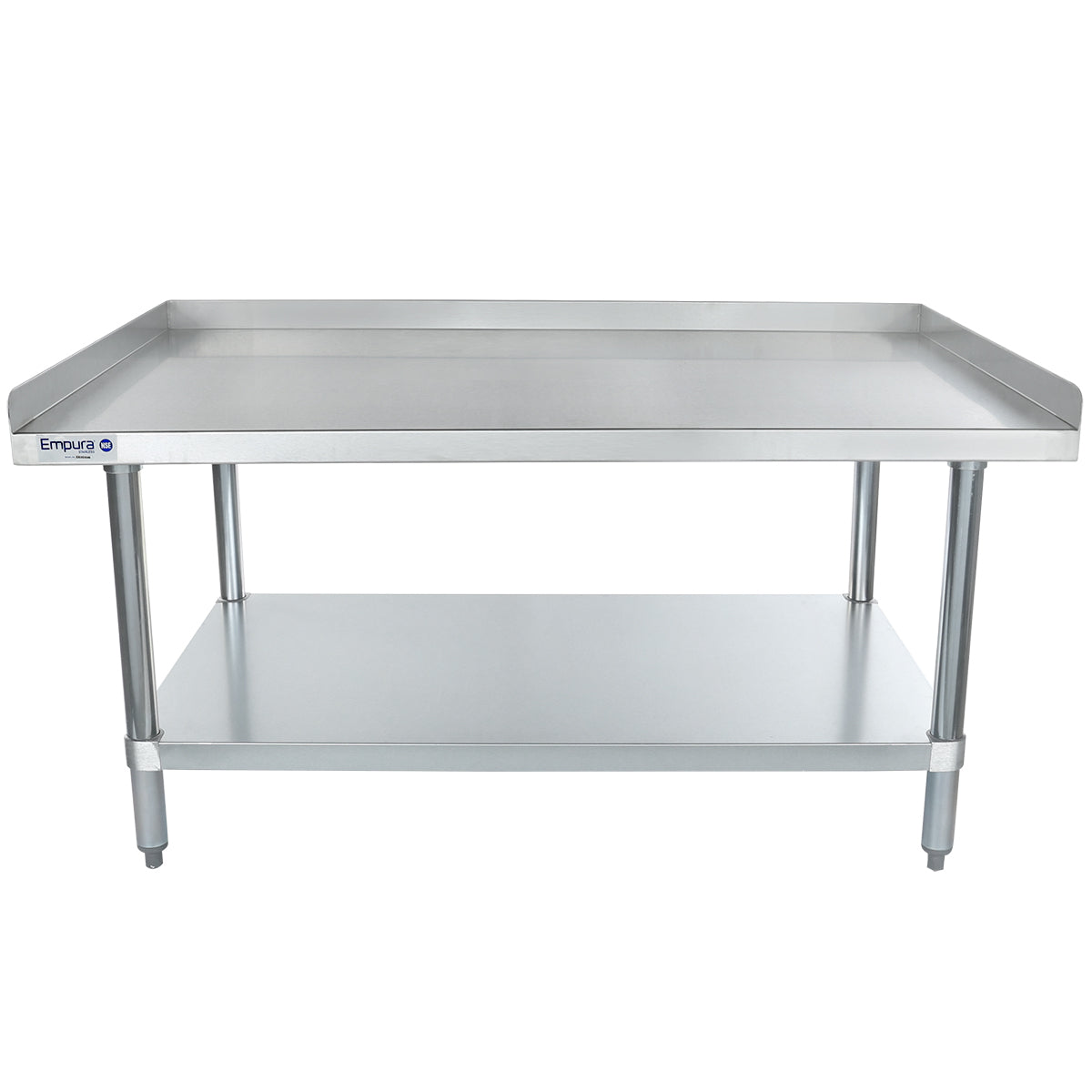 48" x 30" 16 Gauge Stainless Steel Equipment Stand with Galvanized Undershelf, NSF Equipment Stand Empura