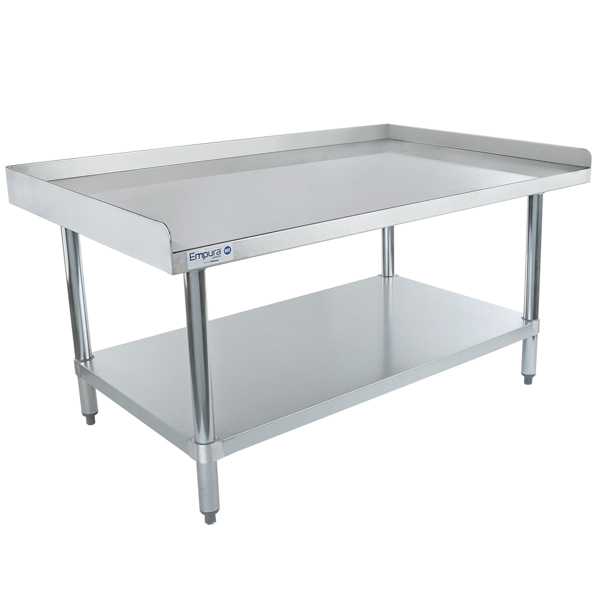 48" x 30" 16 Gauge Stainless Steel Equipment Stand with Galvanized Undershelf, NSF Equipment Stand Empura