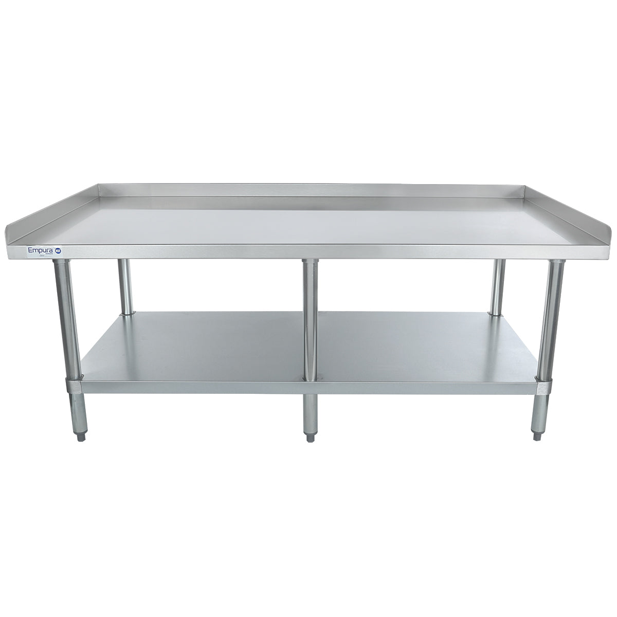 60" x 30" 16 Gauge Stainless Steel Equipment Stand with Galvanized Undershelf, NSF Equipment Stand Empura