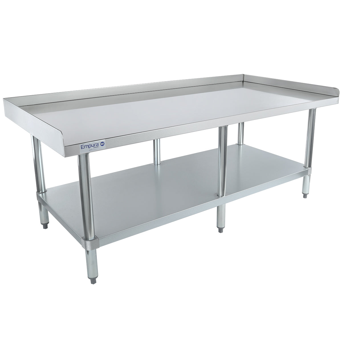60" x 30" 16 Gauge Stainless Steel Equipment Stand with Galvanized Undershelf, NSF Equipment Stand Empura