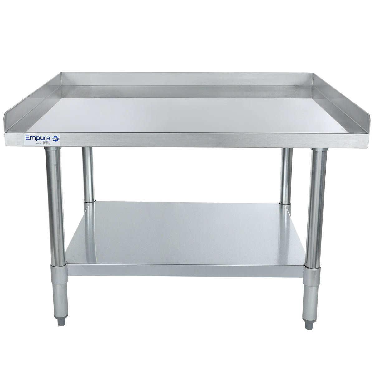 36" x 30" 18 Gauge Stainless Steel Equipment Stand with Galvanized Undershelf, NSF Equipment Stand Empura