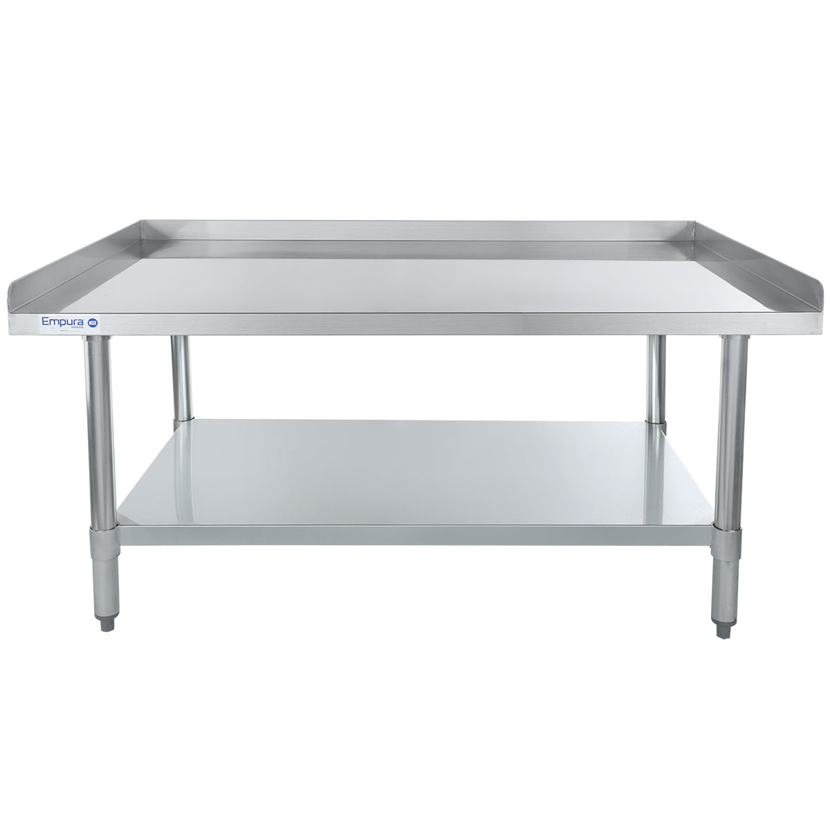 48" x 30" 18 Gauge Stainless Steel Equipment Stand with Galvanized Undershelf, NSF Equipment Stand Empura