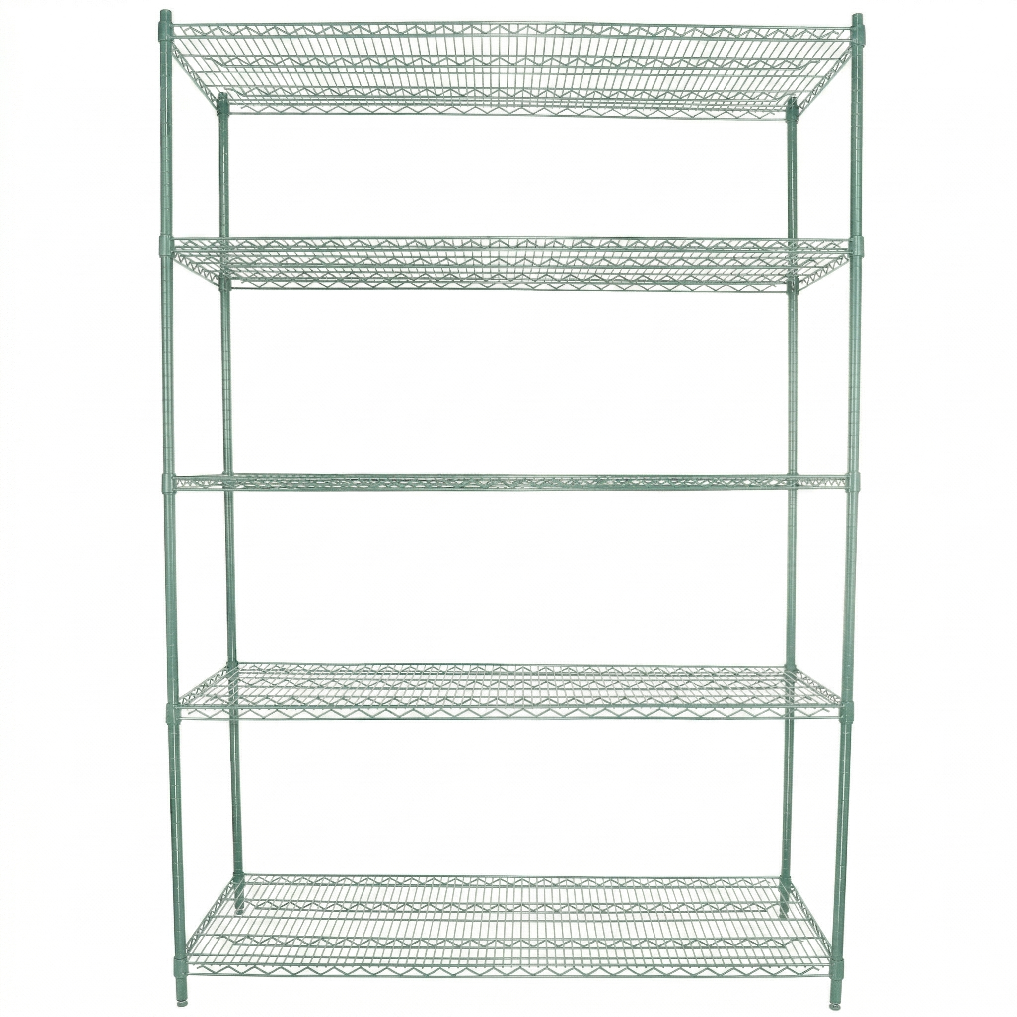 60" x 24" Epoxy 5-Shelf Commercial Wire Shelving Kit Kit with 74" Posts, NSF