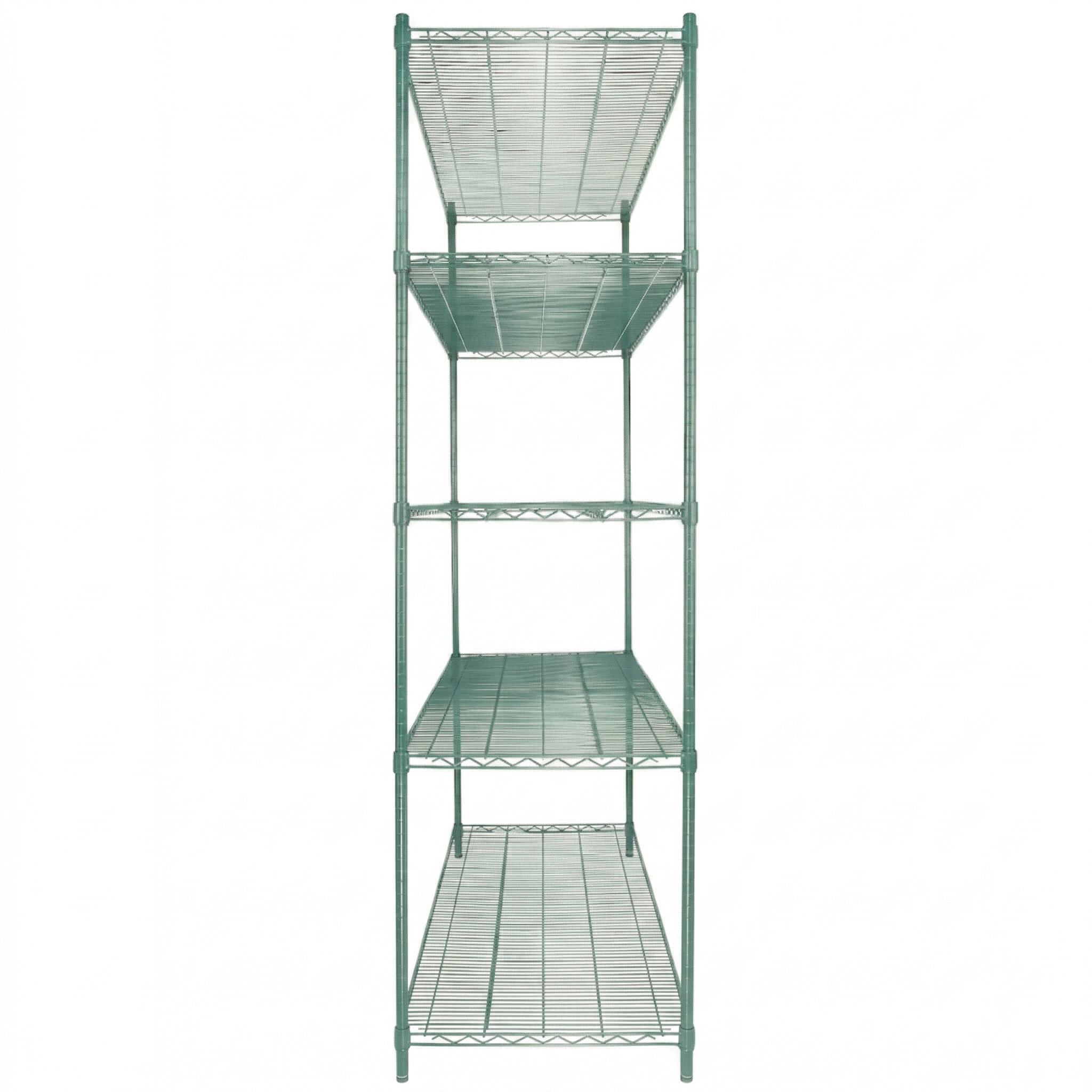 60" x 24" Epoxy 5-Shelf Commercial Wire Shelving Kit Kit with 74" Posts, NSF