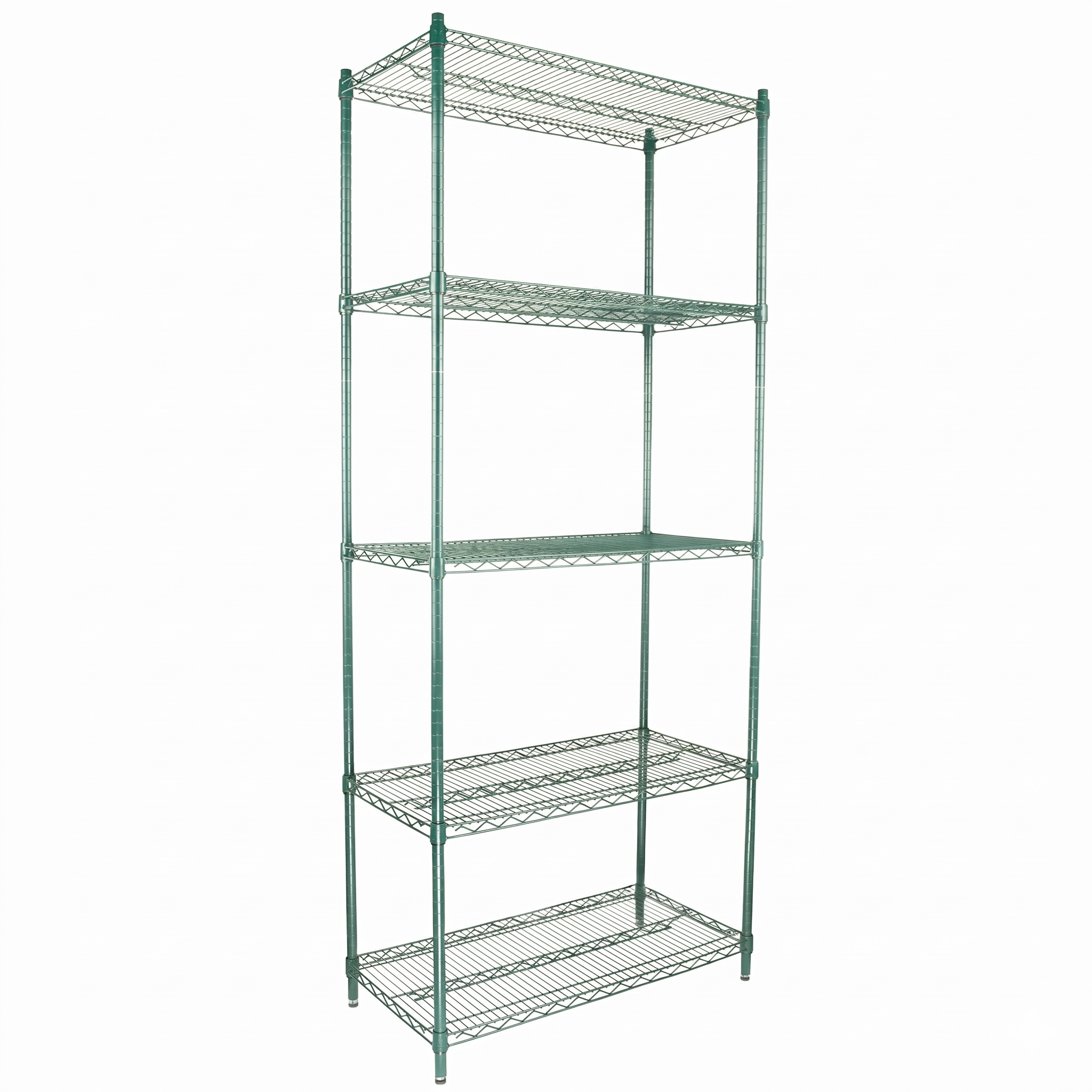 36" x 18" Epoxy 5-Shelf Commercial Wire Shelving Kit Kit with 86" Posts, NSF
