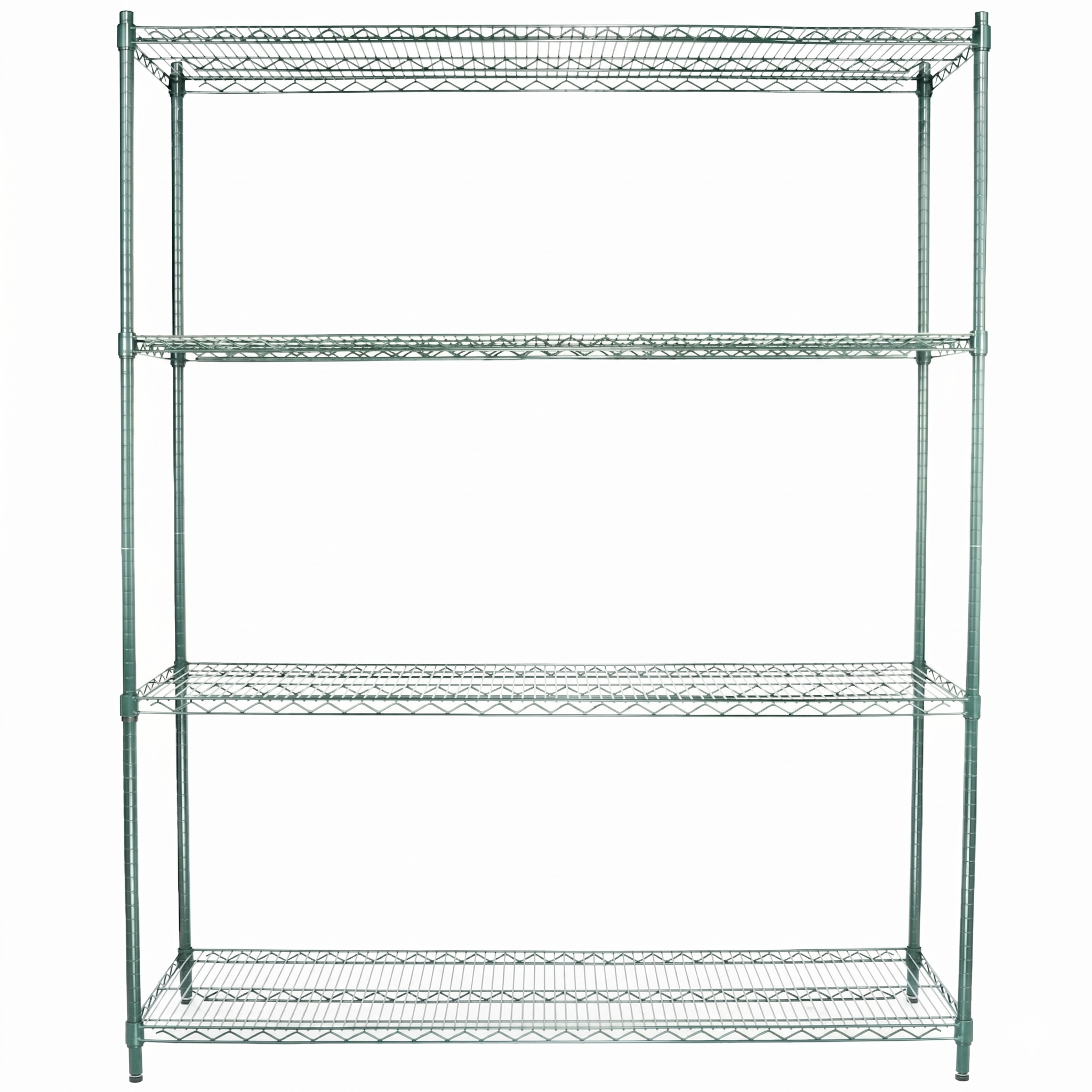 60" x 18" Epoxy 4-Shelf Commercial Wire Shelving Kit Kit with 74" Posts, NSF