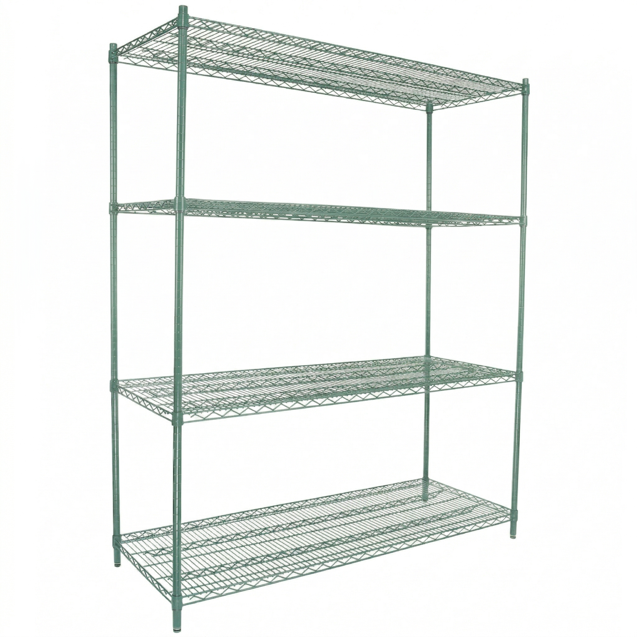 60" x 24" Epoxy 4-Shelf Commercial Wire Shelving Kit Kit with 86" Posts, NSF