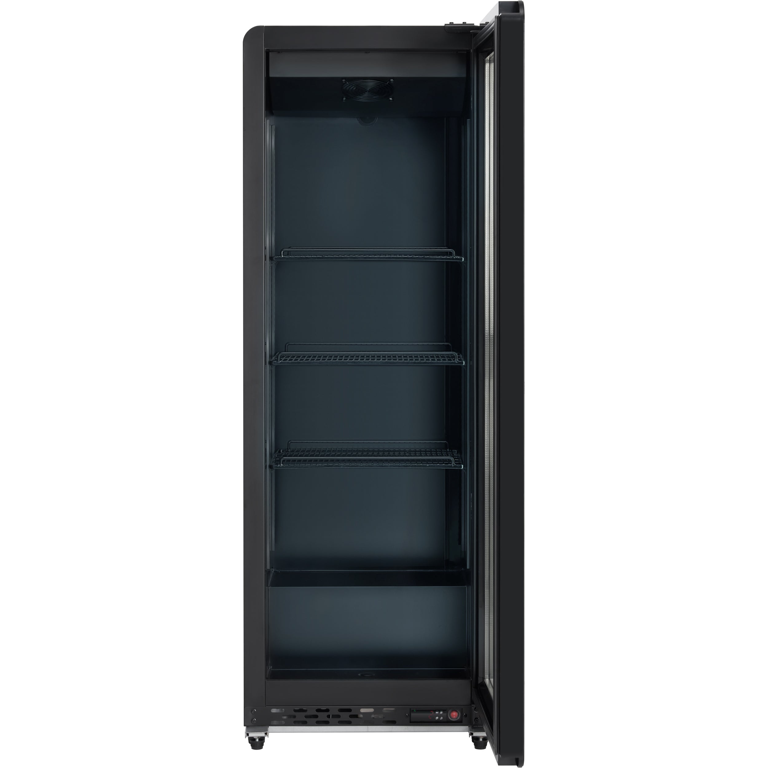 21" Black Swing Commercial Glass Door Merchandiser Refrigerator with ClearKeeper™ Glass - 7.28 cu ft ENERGY STAR®