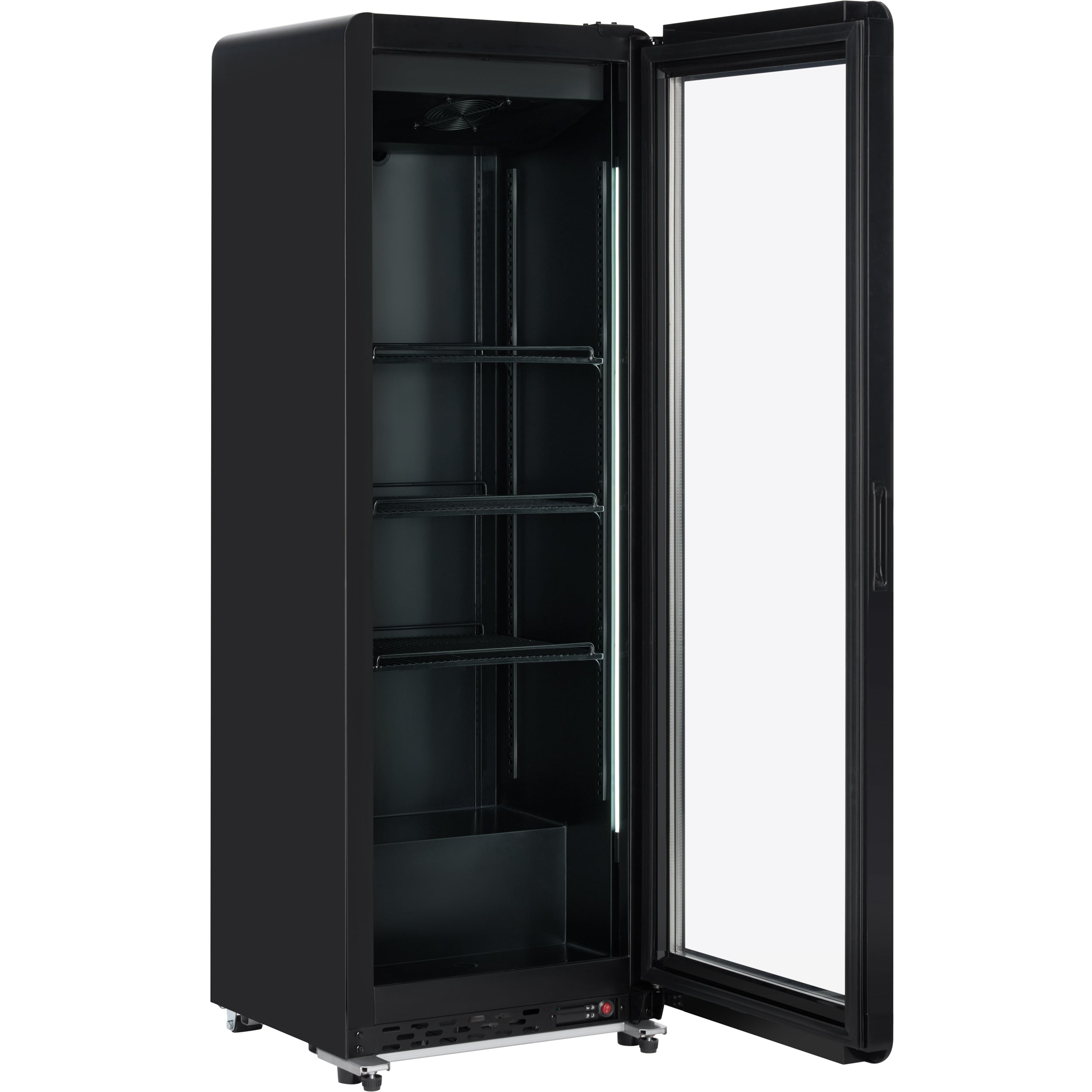 21" Black Swing Commercial Glass Door Merchandiser Refrigerator with ClearKeeper™ Glass - 7.28 cu ft ENERGY STAR®