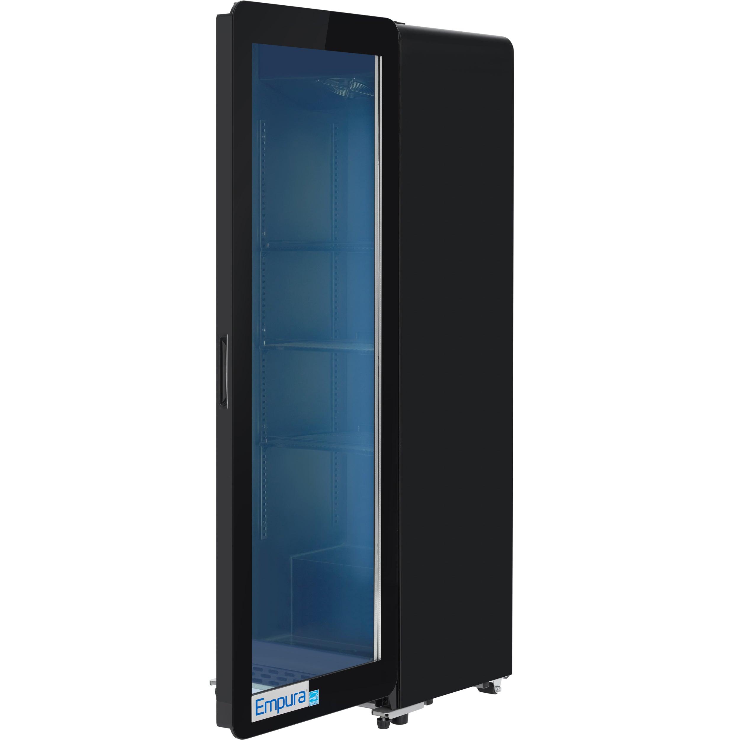 21" Black Swing Commercial Glass Door Merchandiser Refrigerator with ClearKeeper™ Glass - 7.28 cu ft ENERGY STAR®