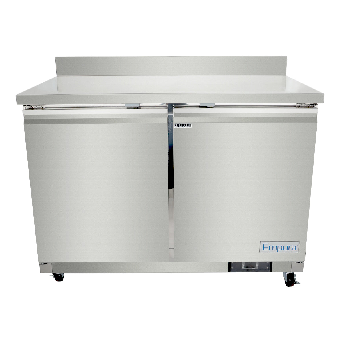 48" Two Door Commercial Work Top Undercounter Freezer
