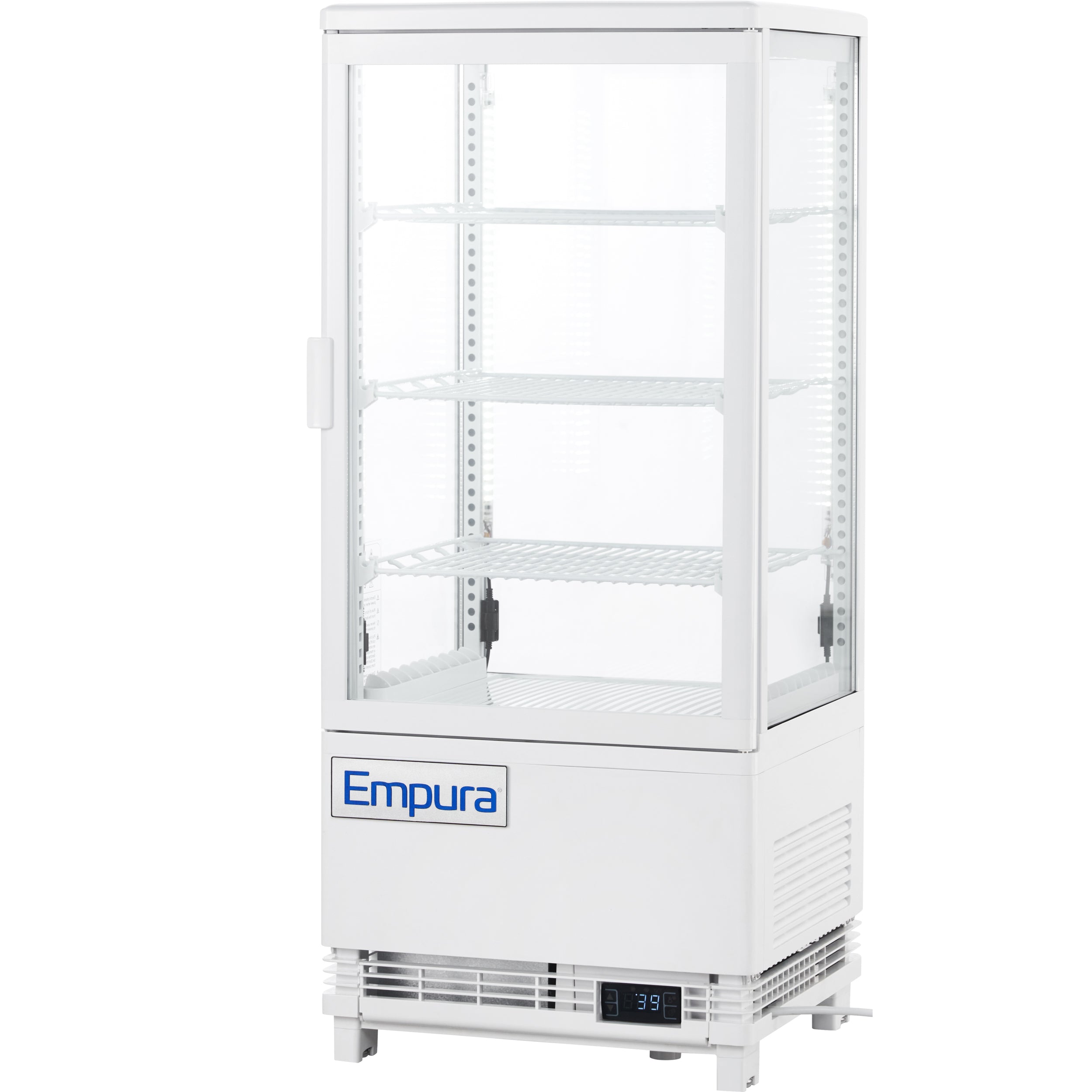 17" White 1 Door Refrigerated Display Case Countertop - 2.8 cu ft