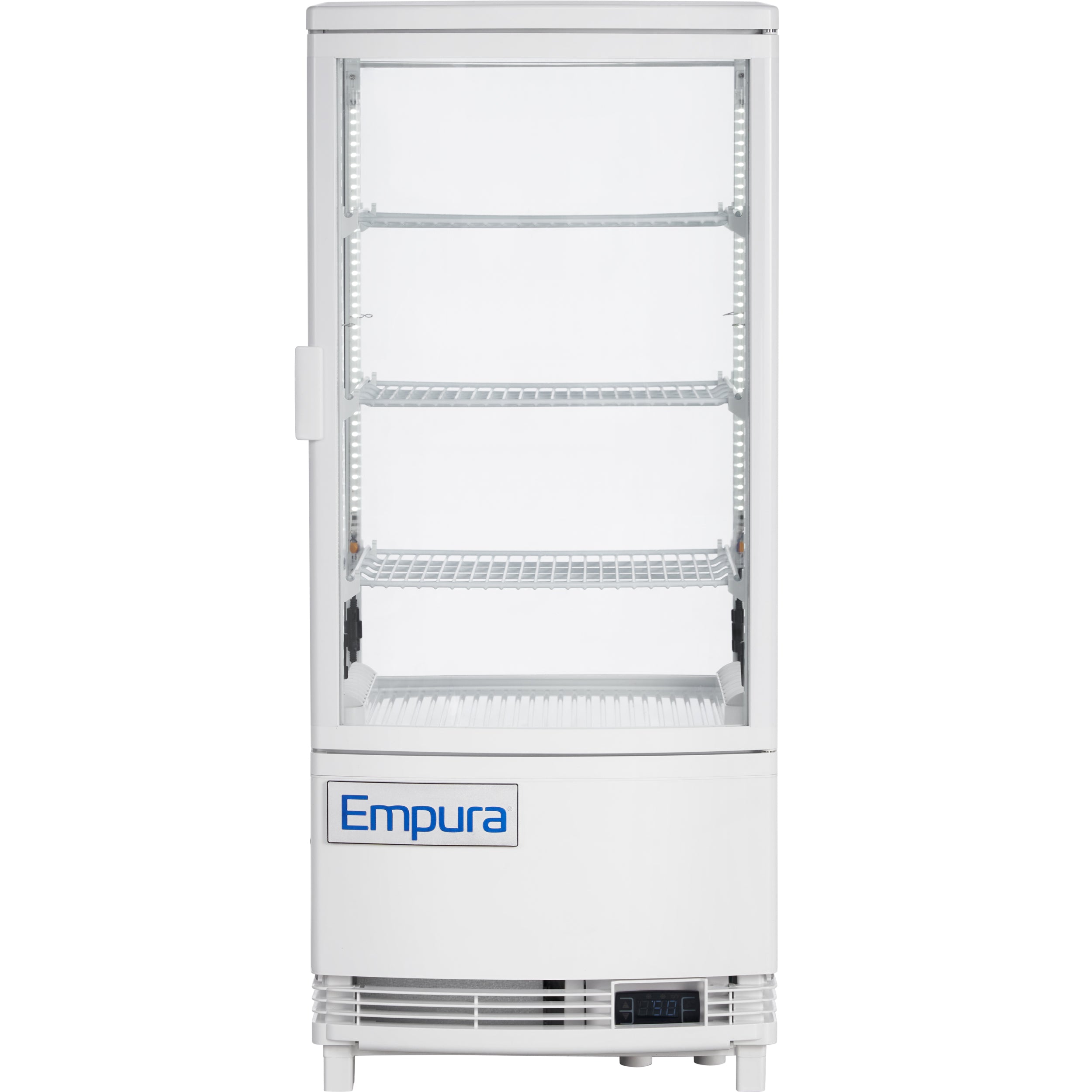 17" White 2 Door Refrigerated Display Case Countertop - 3 cu ft