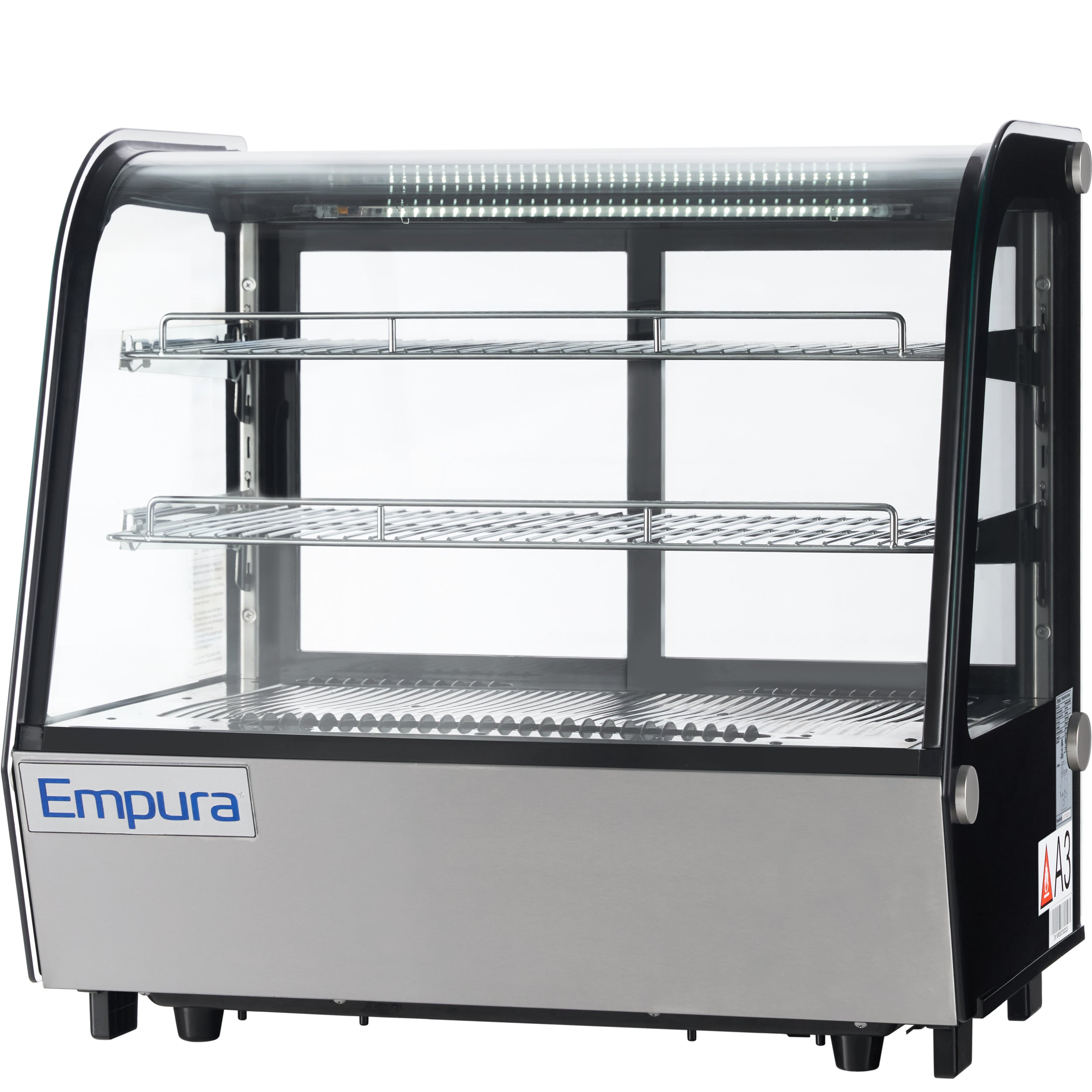28" Stainless Steel Refrigerated Display Case Countertop - 4.2 cu ft