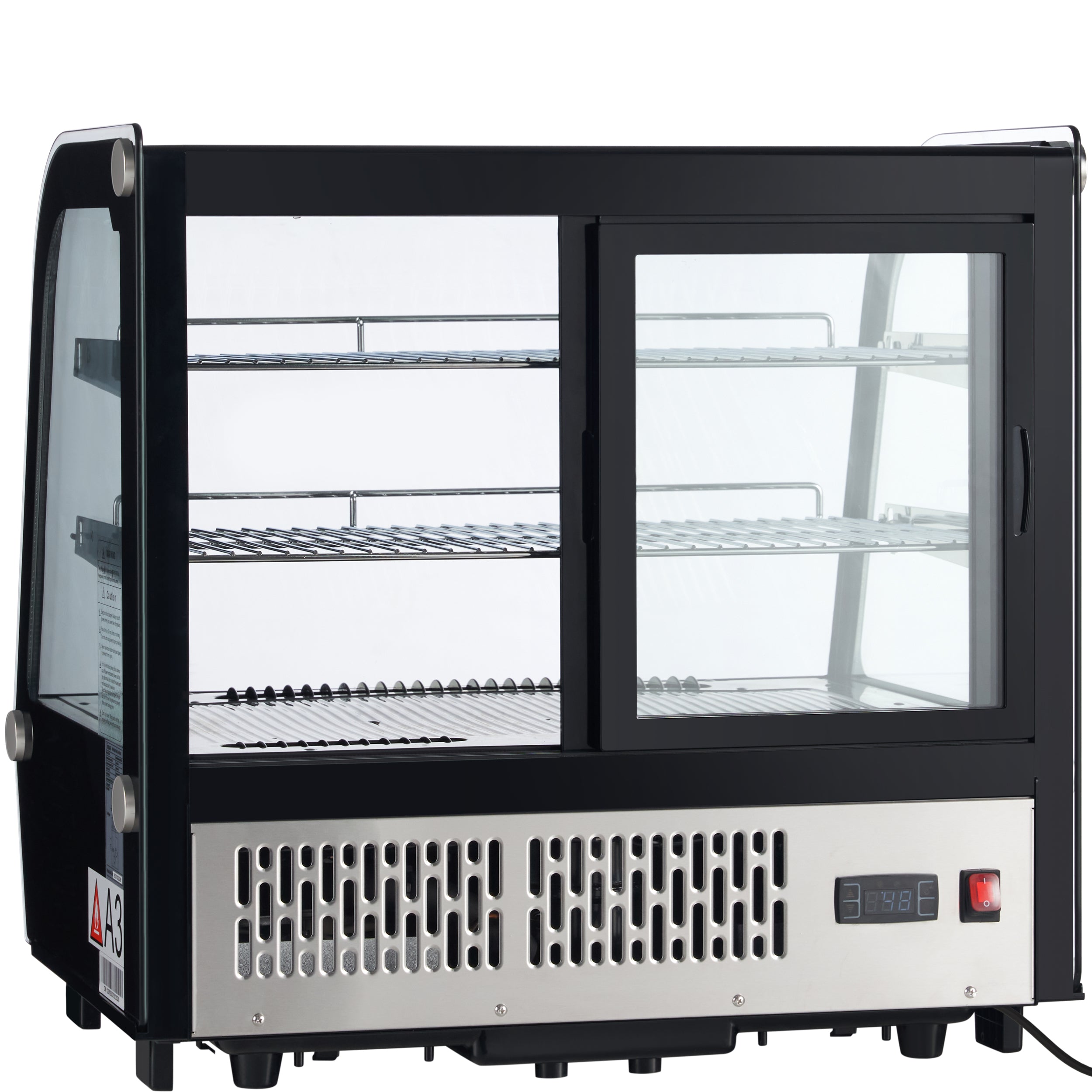 28" Stainless Steel Refrigerated Display Case Countertop - 4.2 cu ft