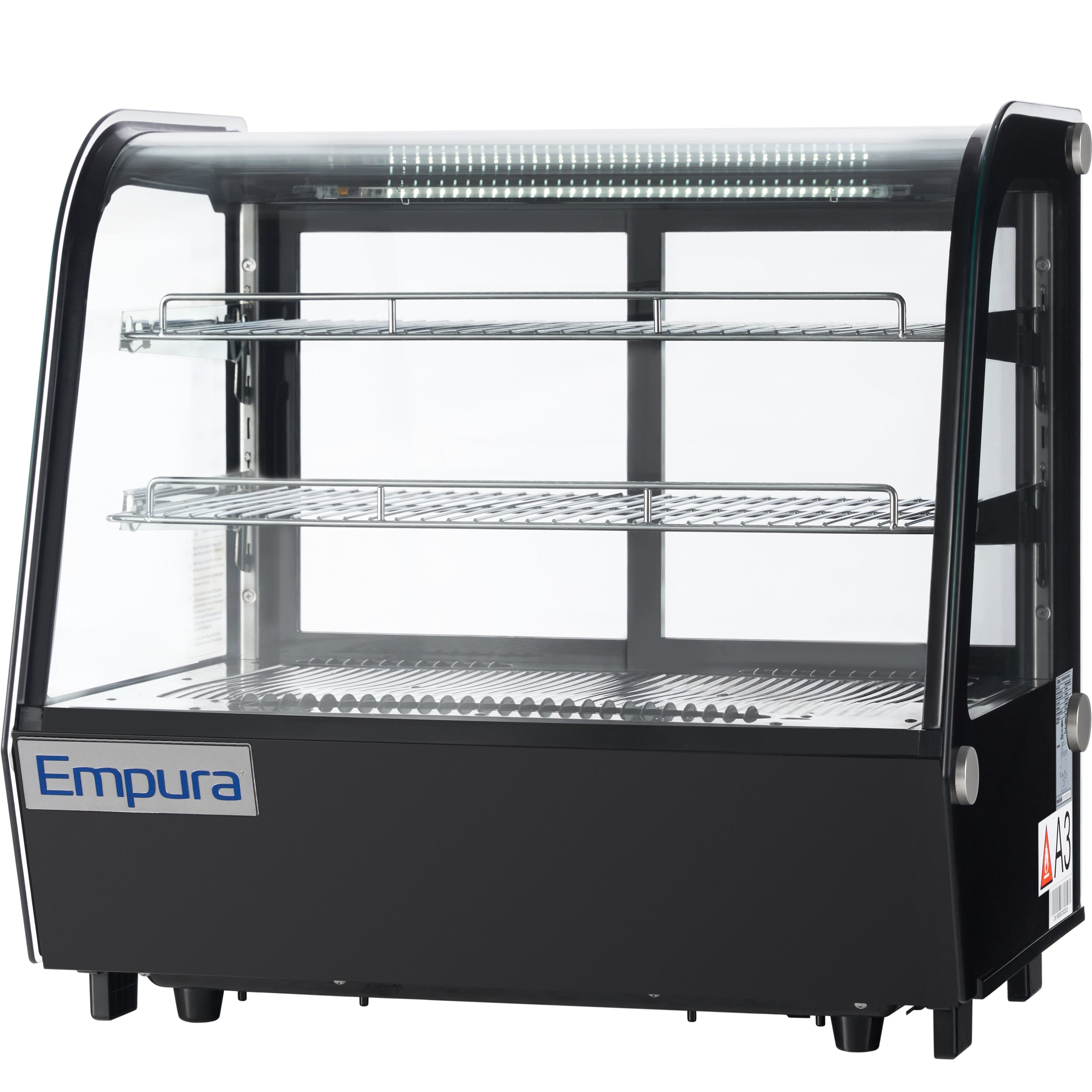 28" Black Refrigerated Display Case Countertop - 4.2 cu ft