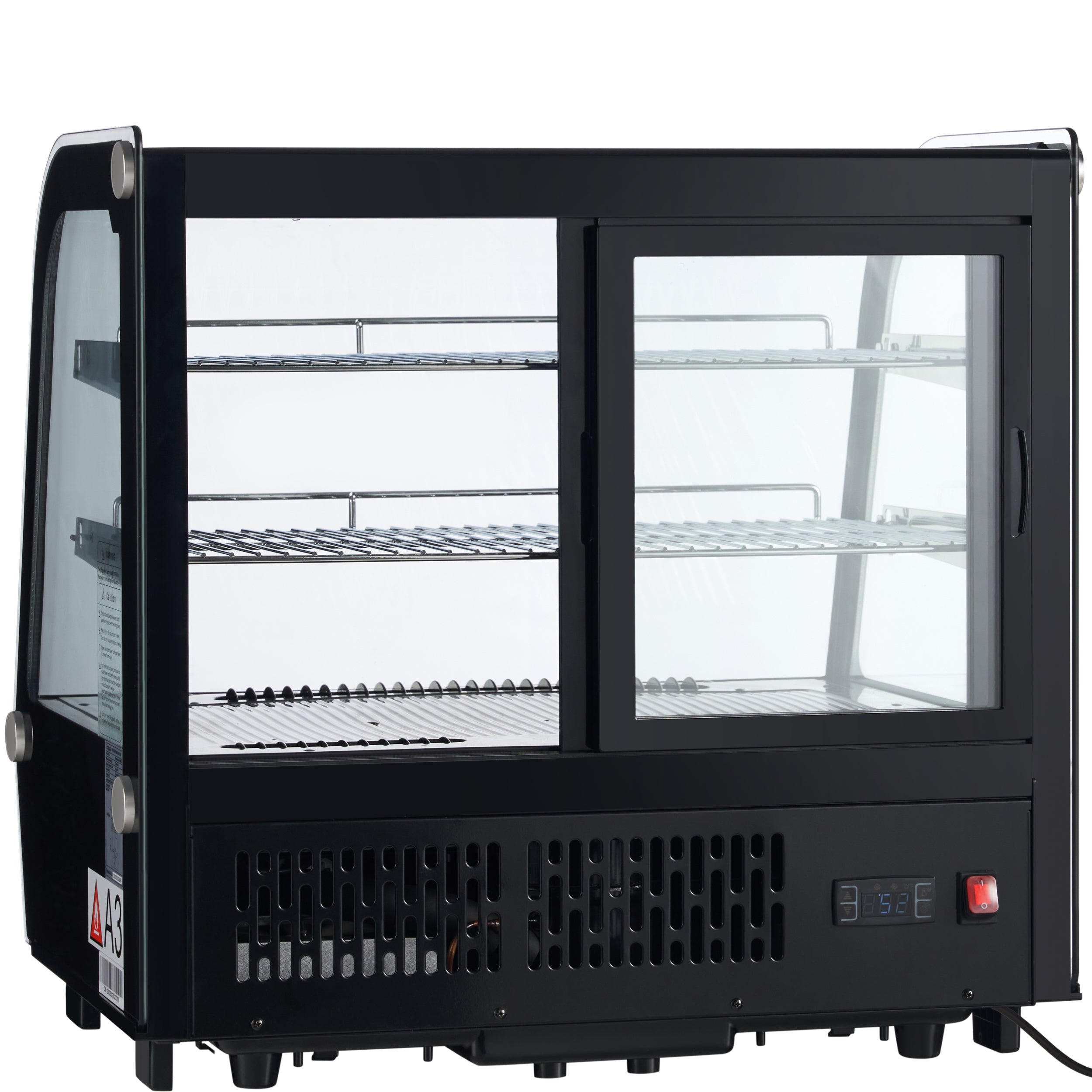 28" Black Refrigerated Display Case Countertop - 4.2 cu ft