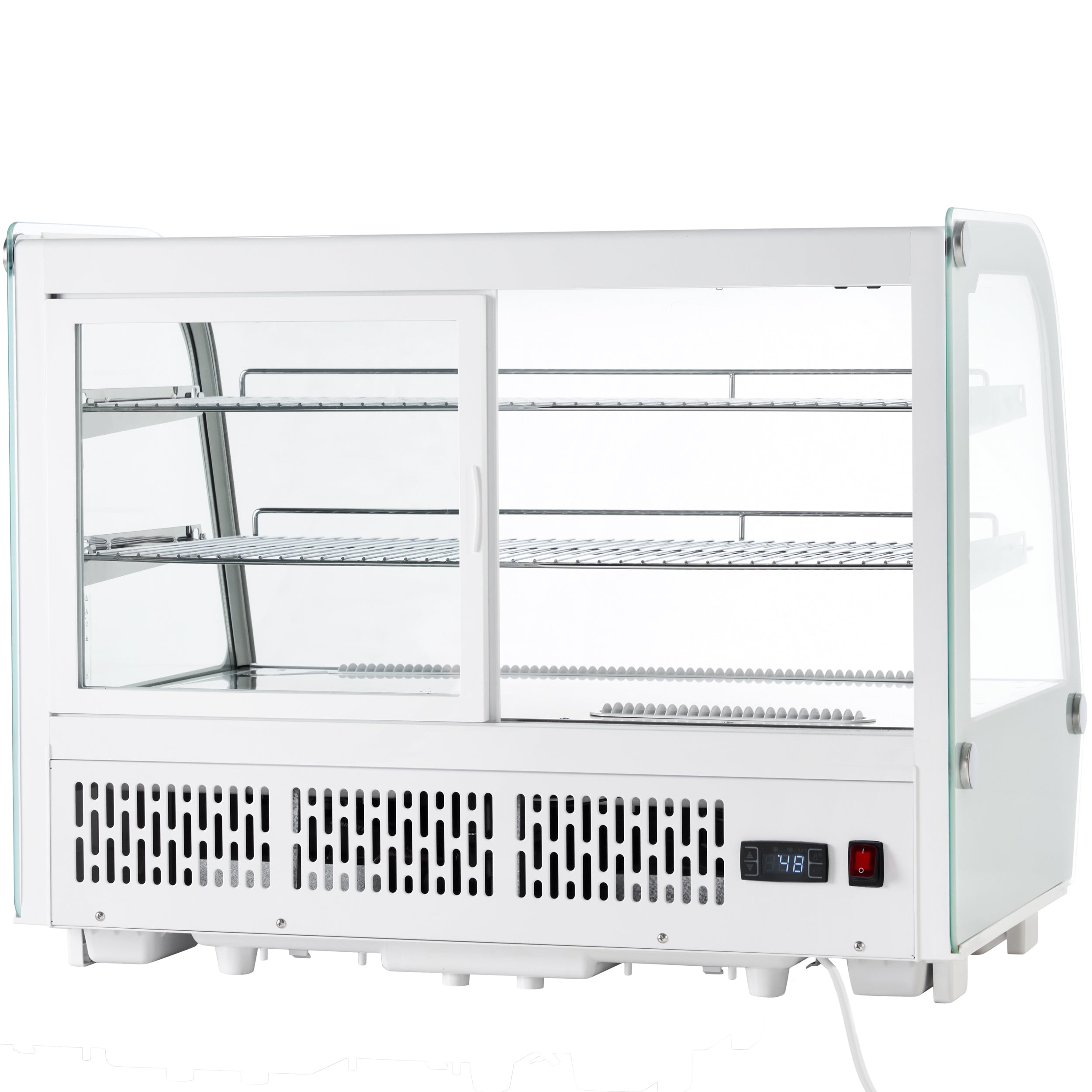 35" White Refrigerated Display Case Countertop - 5.6 cu ft