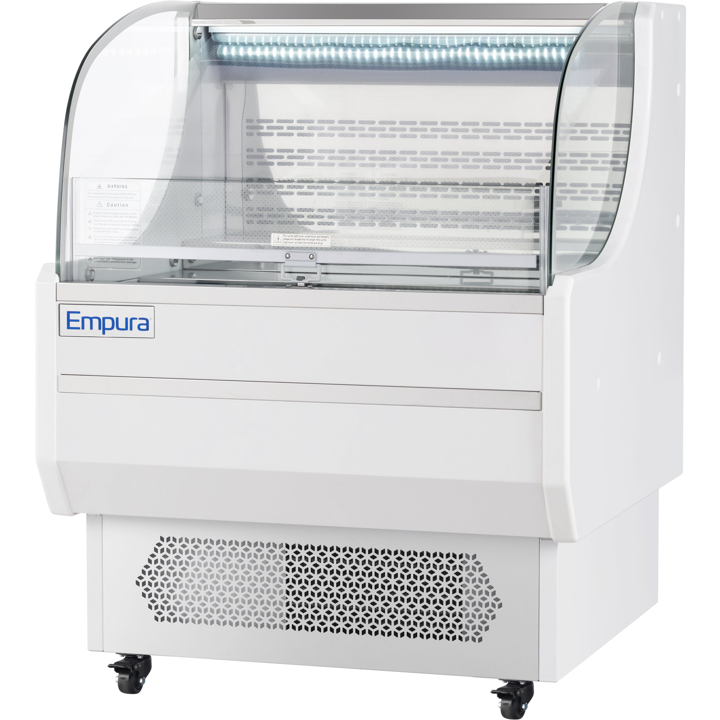 36" White Commercial Open Refrigerated Display - 7.5 cu ft