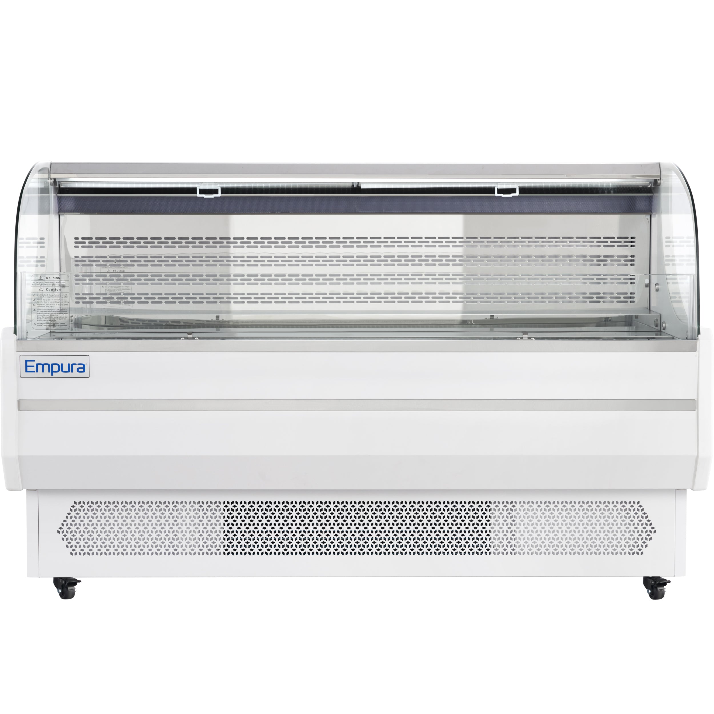 71" White Commercial Open Refrigerated Display - 15.9 cu ft