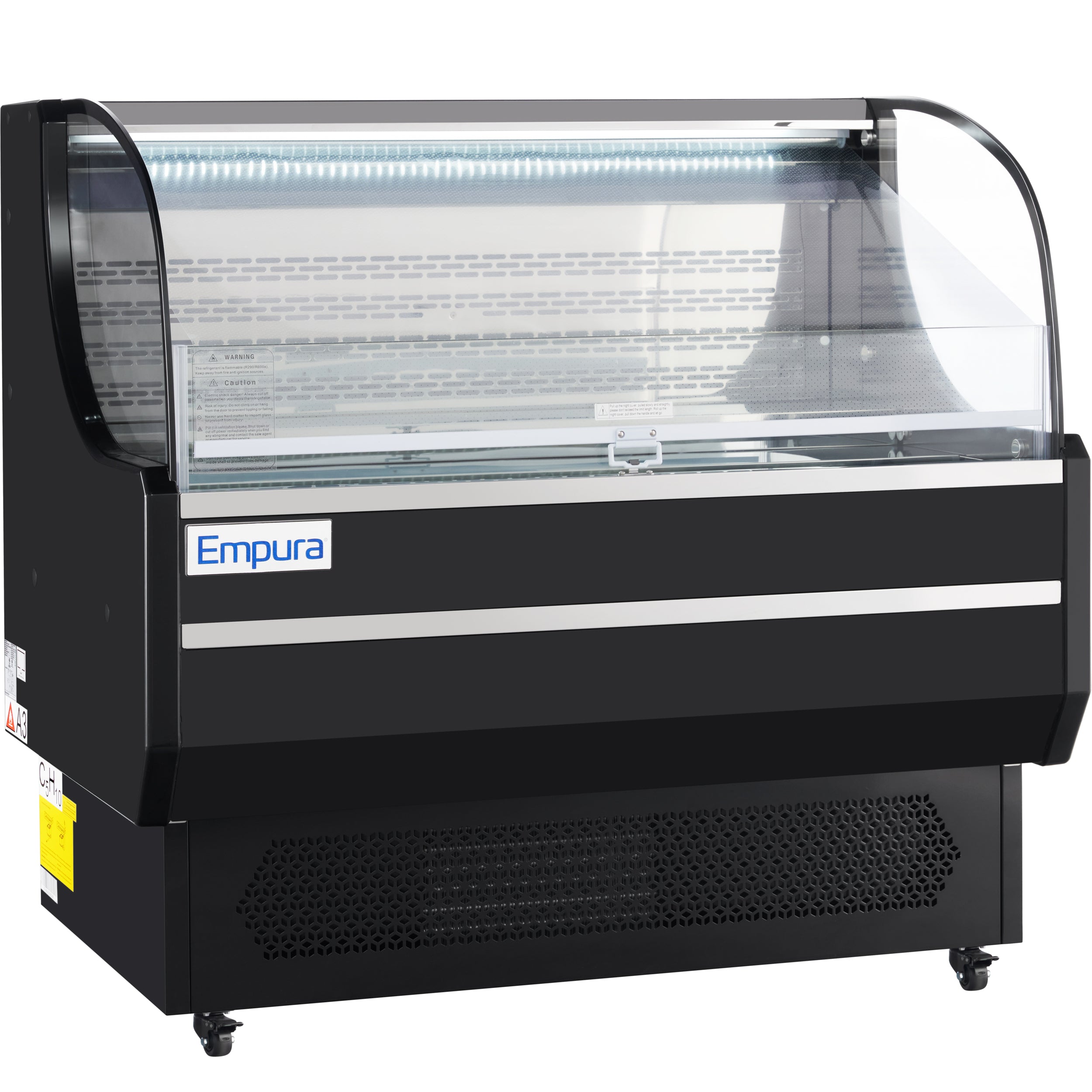 47" Black Commercial Open Refrigerated Display - 10.3 cu ft