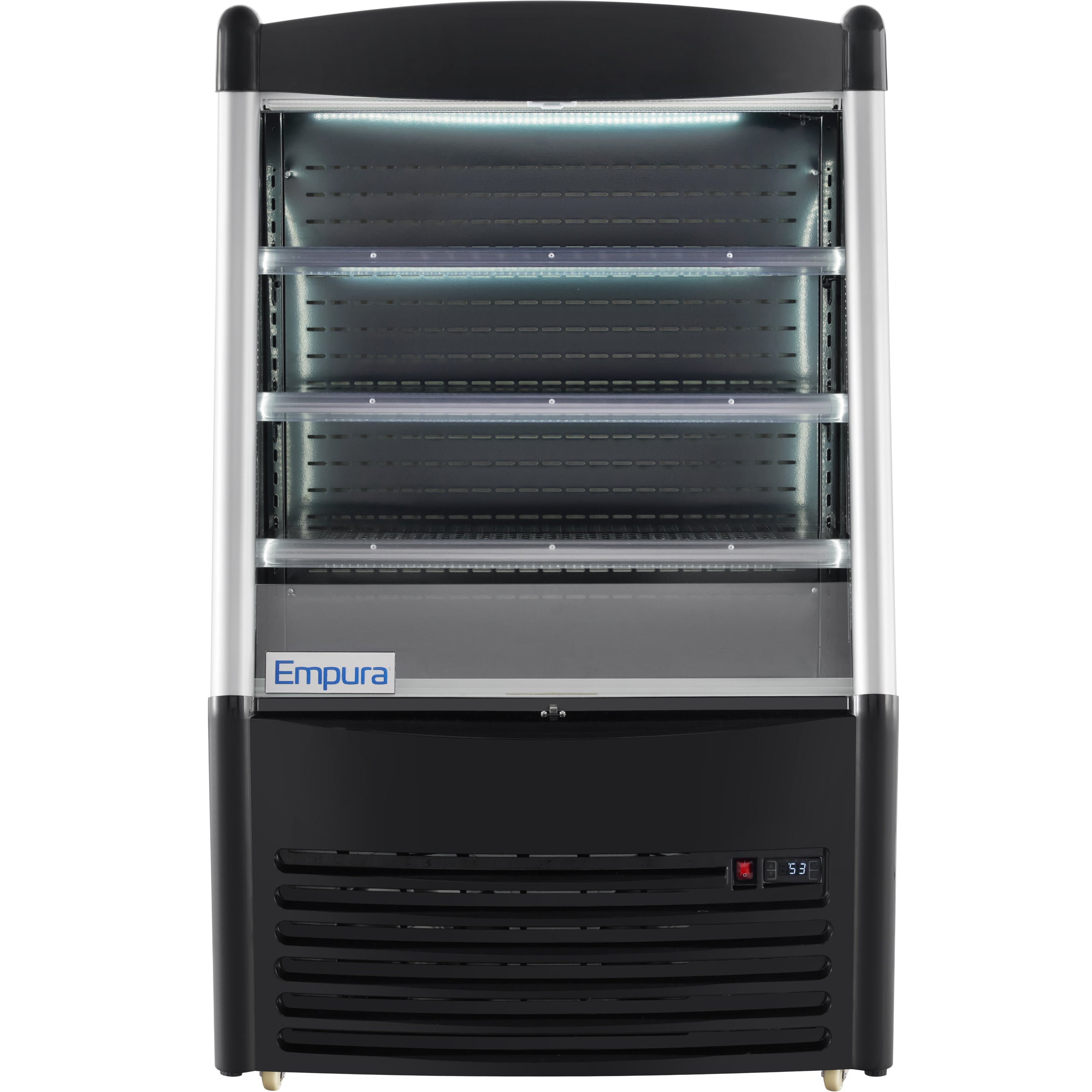 36" Black Commercial Open Refrigerated Display - 11.3 cu ft