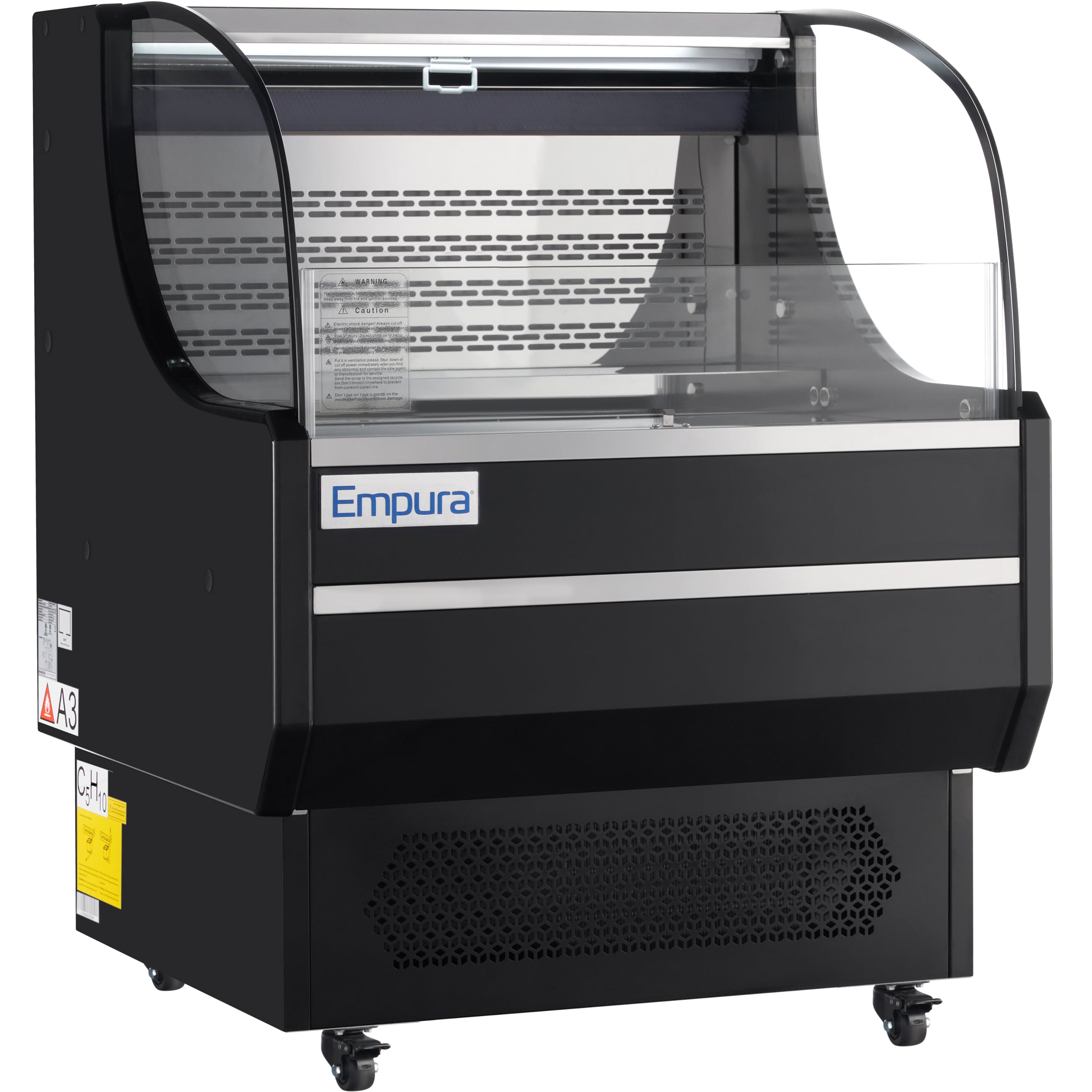 36" Black Commercial Open Refrigerated Display - 7.5 cu ft