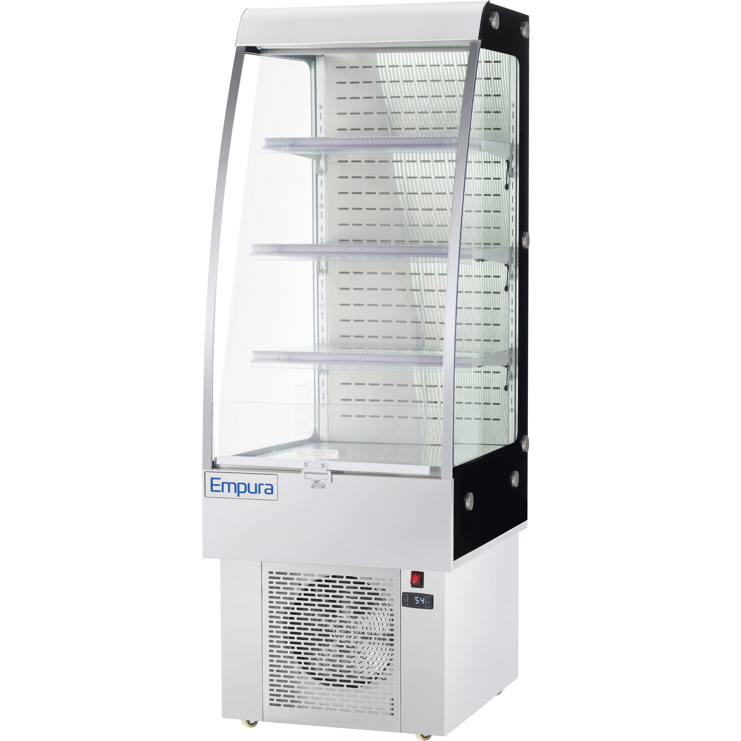 24" Stainless Steel Commercial Open Refrigerated Display Case - 8.8 cu ft