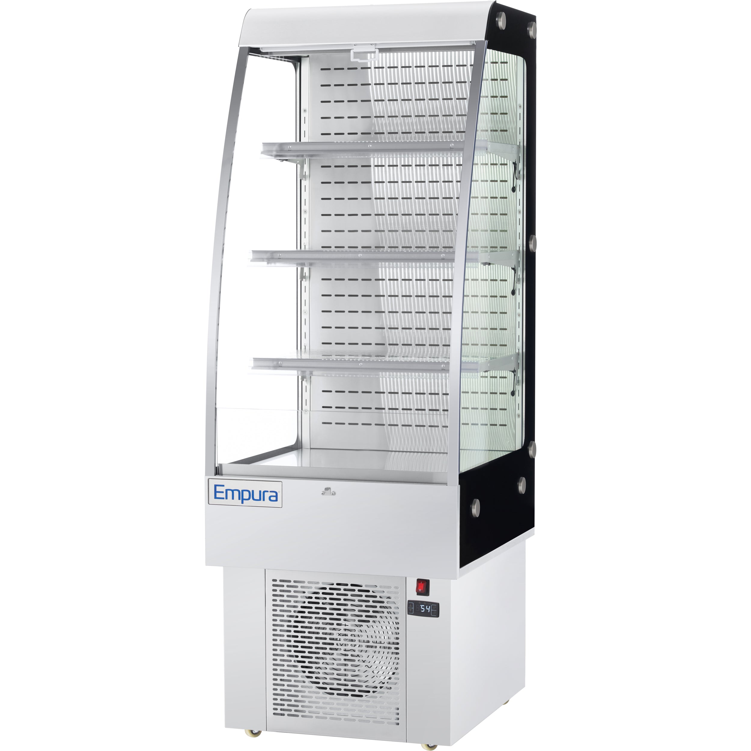 24" Stainless Steel Commercial Open Refrigerated Display Case - 8.8 cu ft