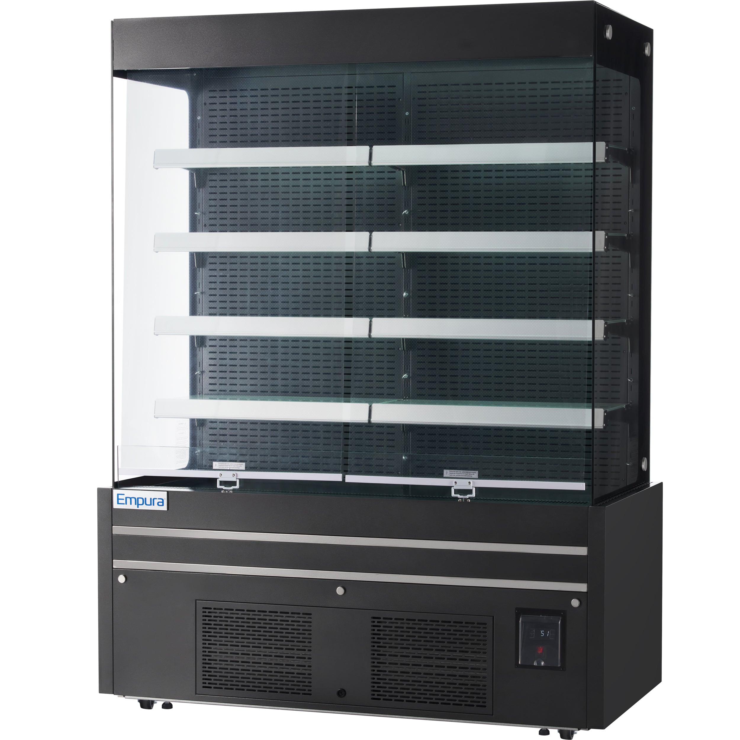 60" Black Commercial Open Refrigerated Display - 33.9 cu ft
