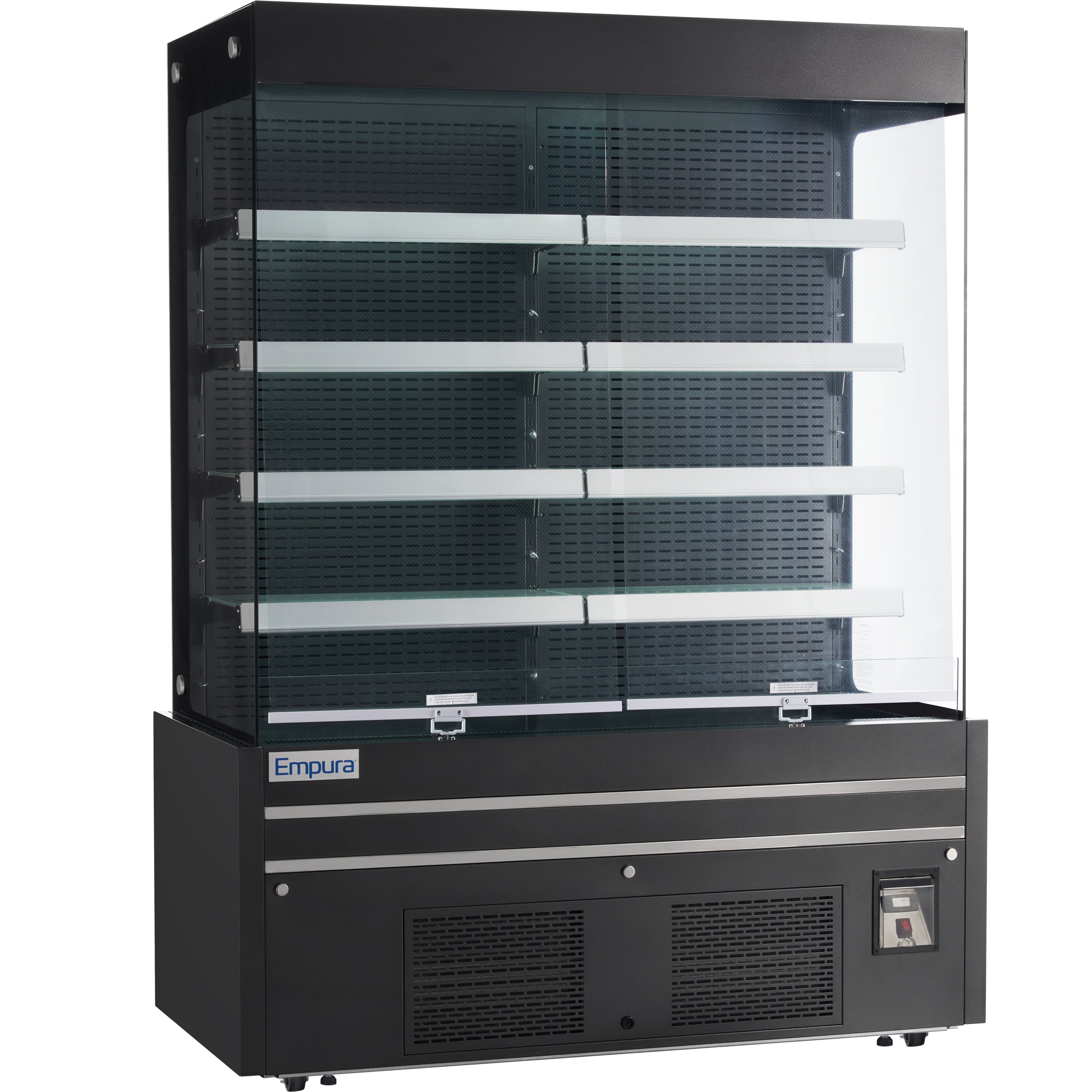 60" Black Commercial Open Refrigerated Display - 33.9 cu ft