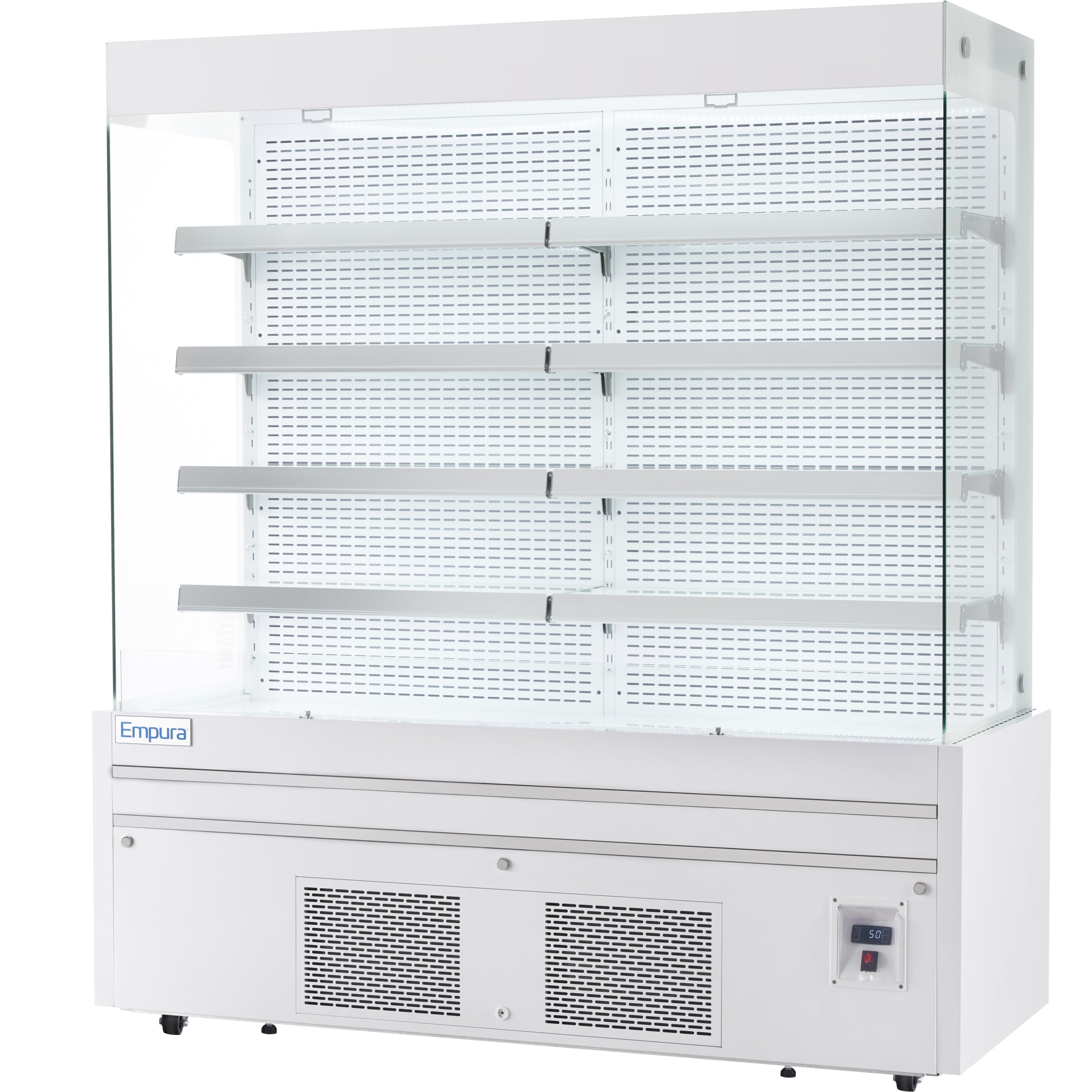 72" White Commercial Open Refrigerated Display - 40.9 cu ft