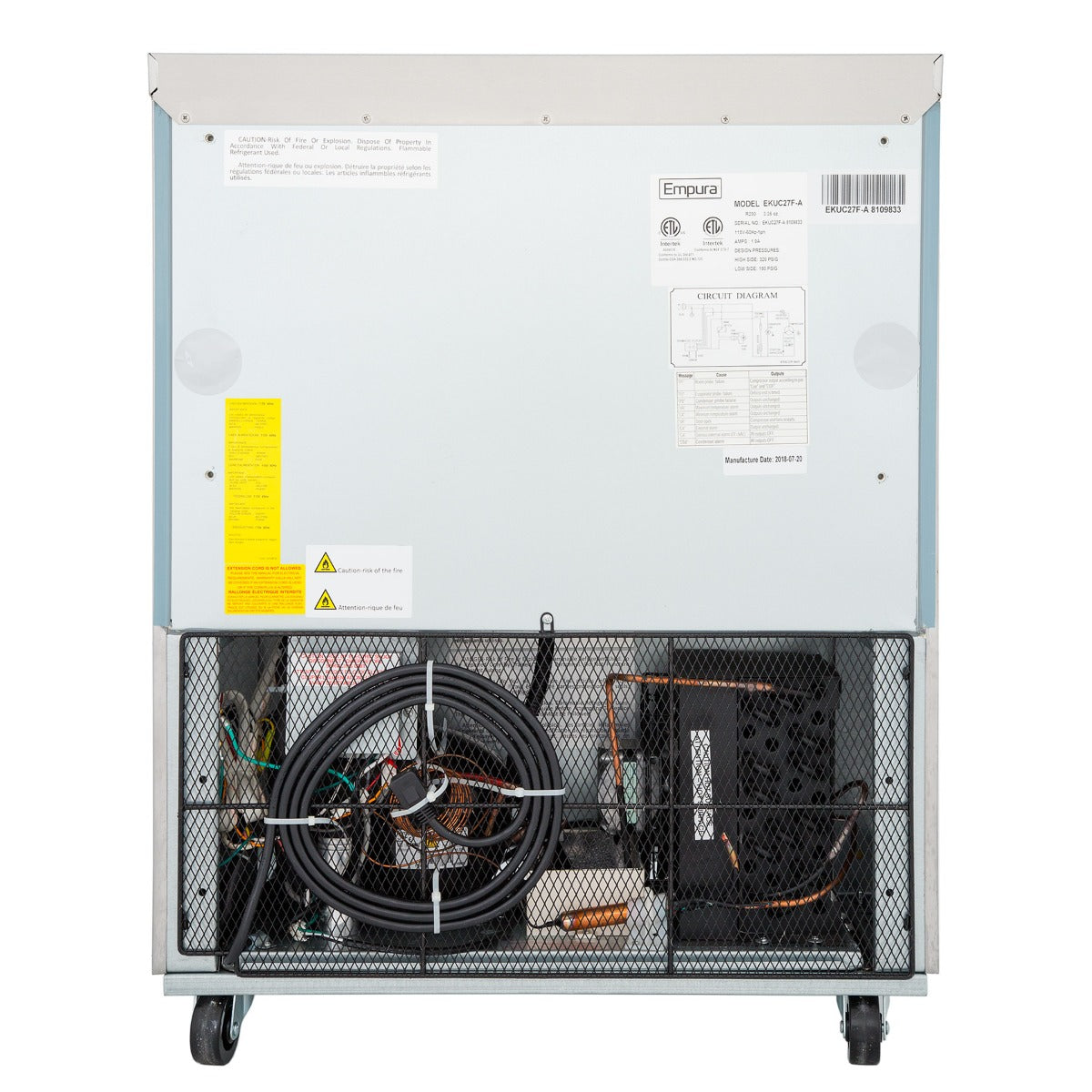 28" Single Door Commercial Undercounter Reach-In Freezer Freezer, Undercounter, Reach-In Empura
