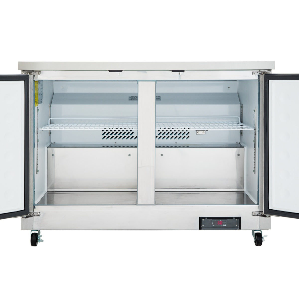 48" Two Door Commercial Undercounter Reach-In Refrigerator Refrigerator, Undercounter, Reach-In Empura