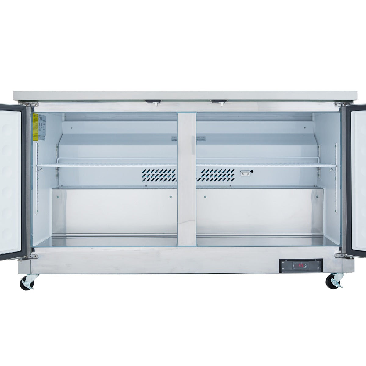 61" Two Door Commercial Undercounter Reach-In Refrigerator Refrigerator, Undercounter, Reach-In Empura
