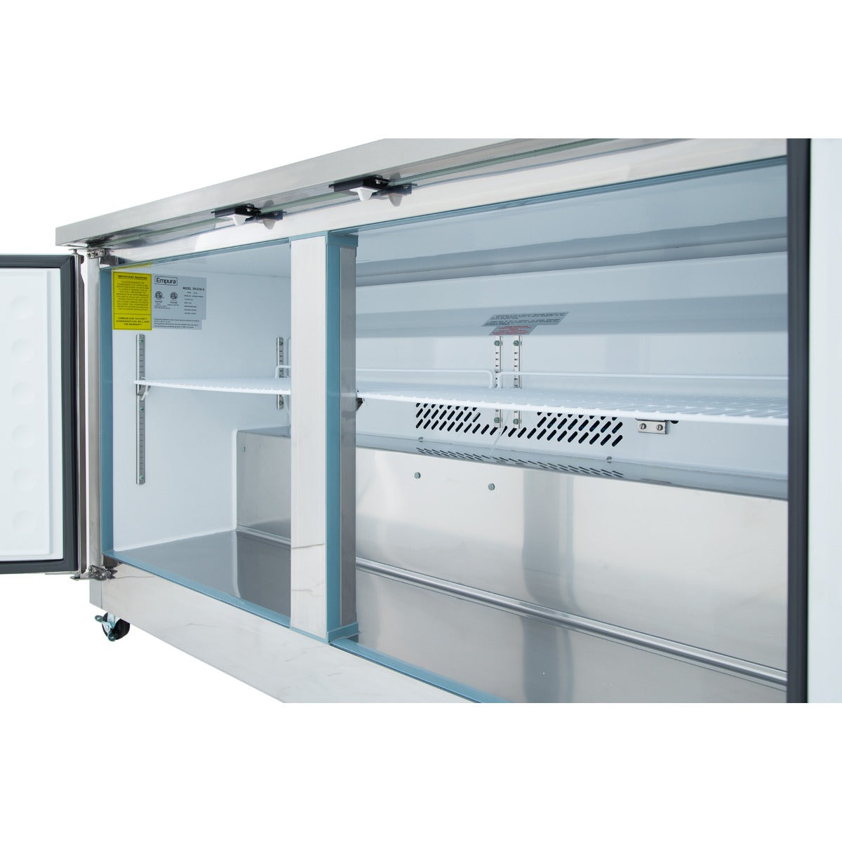 61" Two Door Commercial Undercounter Reach-In Refrigerator Refrigerator, Undercounter, Reach-In Empura