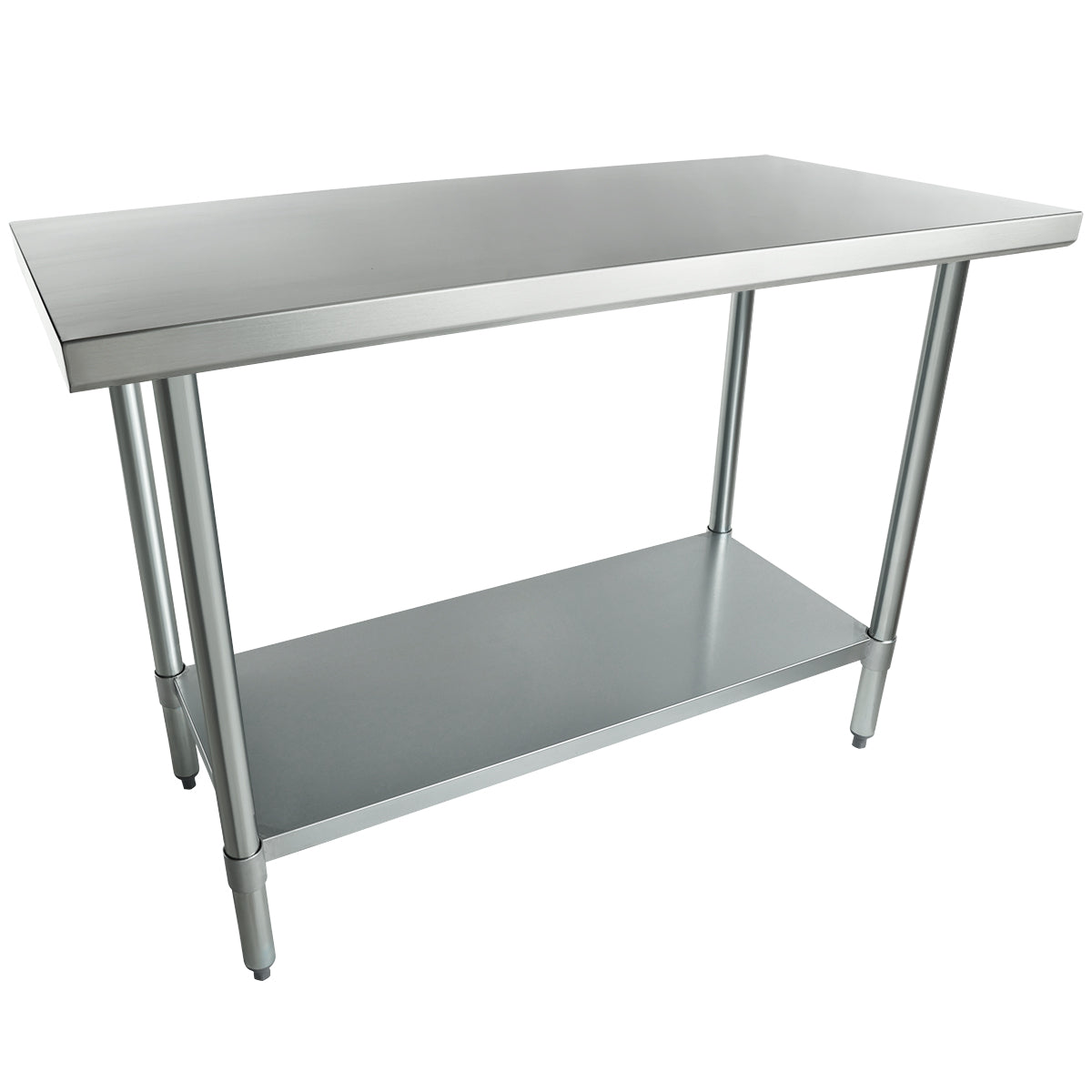 30" x 24" Standard Duty Work Table 18 Gauge 304 Stainless Steel with Galvanized Legs and Undershelf, NSF Work Table, 30" - 35", Stainless Steel Top Empura