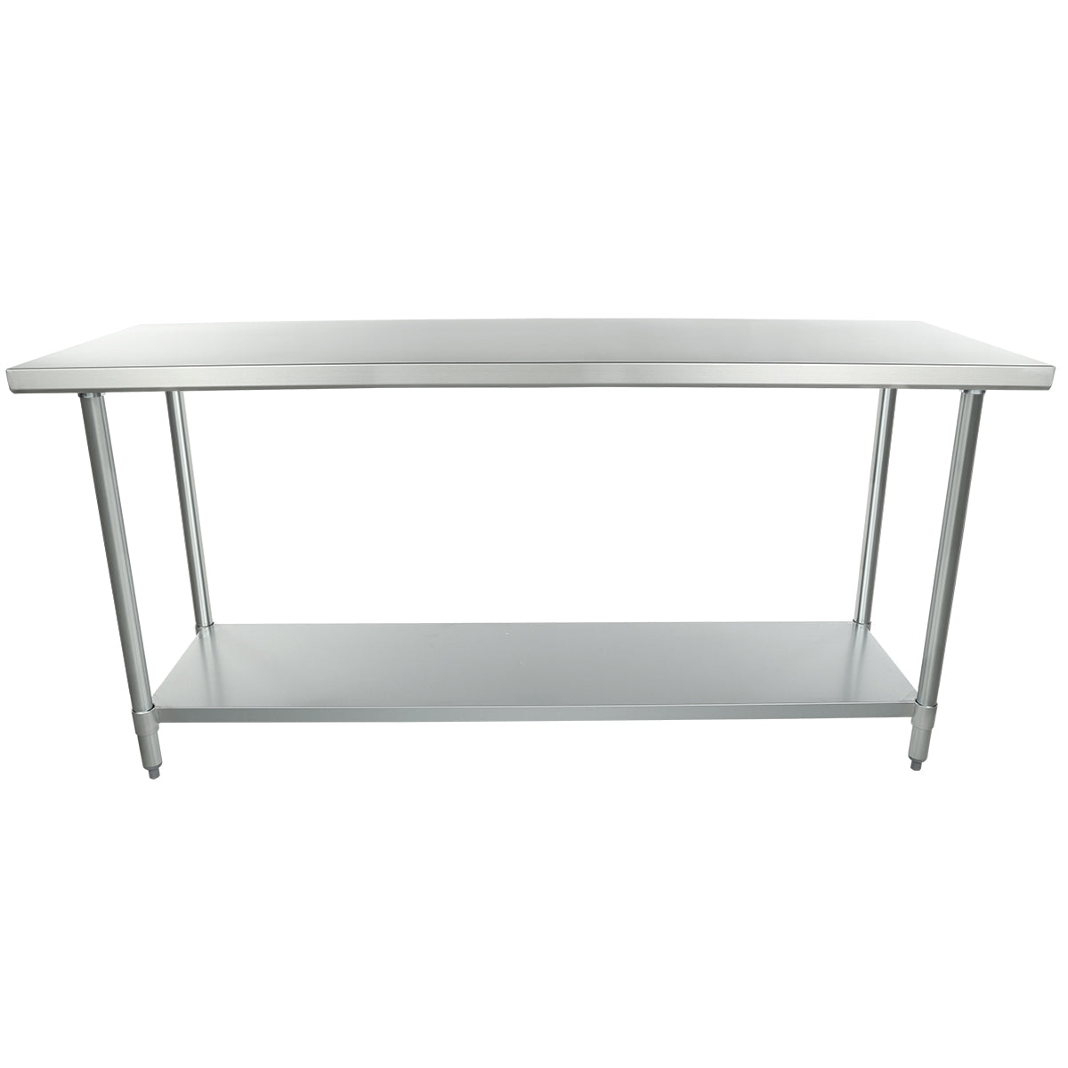 72" x 24" Standard Duty Work Table 18 Gauge 304 Stainless Steel with Galvanized Legs and Undershelf, NSF Work Table, 63" - 72", Stainless Steel Top Empura