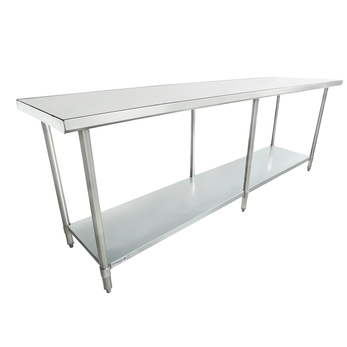 96" x 24" Standard Duty Work Table 18 Gauge 304 Stainless Steel with Galvanized Legs and Undershelf, NSF Work Table, 85" - 96", Stainless Steel Top Empura
