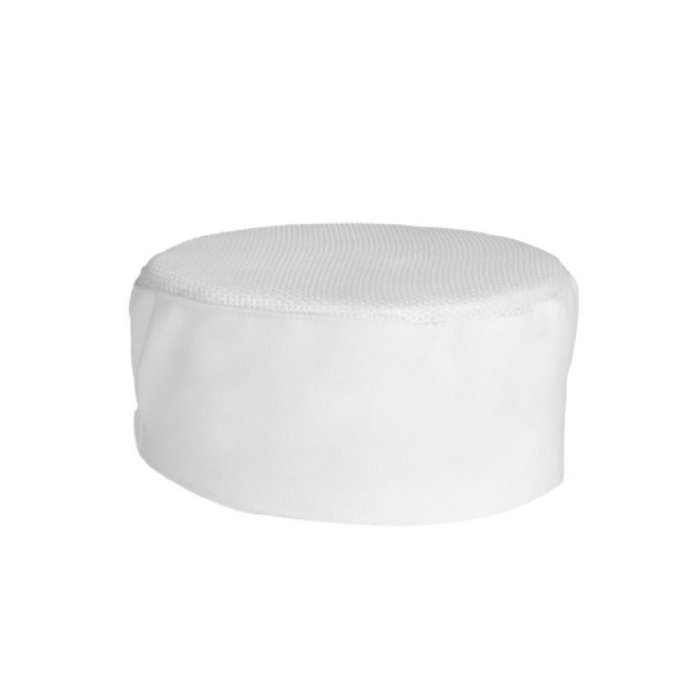 Large Size White Poly-Cotton Blend Chef's Hat