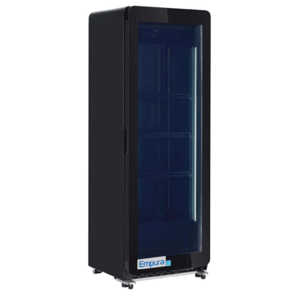 21" Black Swing Commercial Glass Door Merchandiser Refrigerator with ClearKeeper™ Glass - 7.28 cu ft ENERGY STAR®