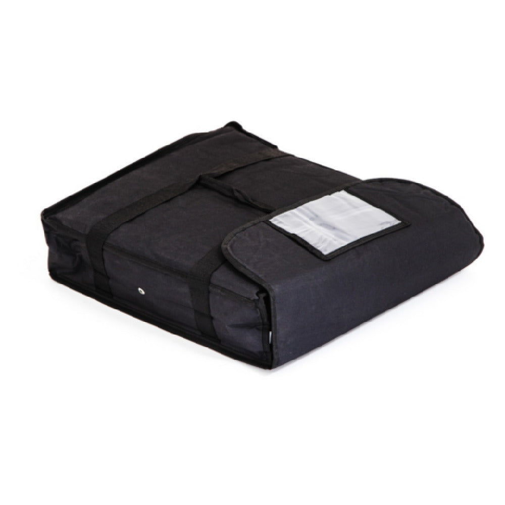 18" Black Insulated Nylon Pizza Delivery Bag