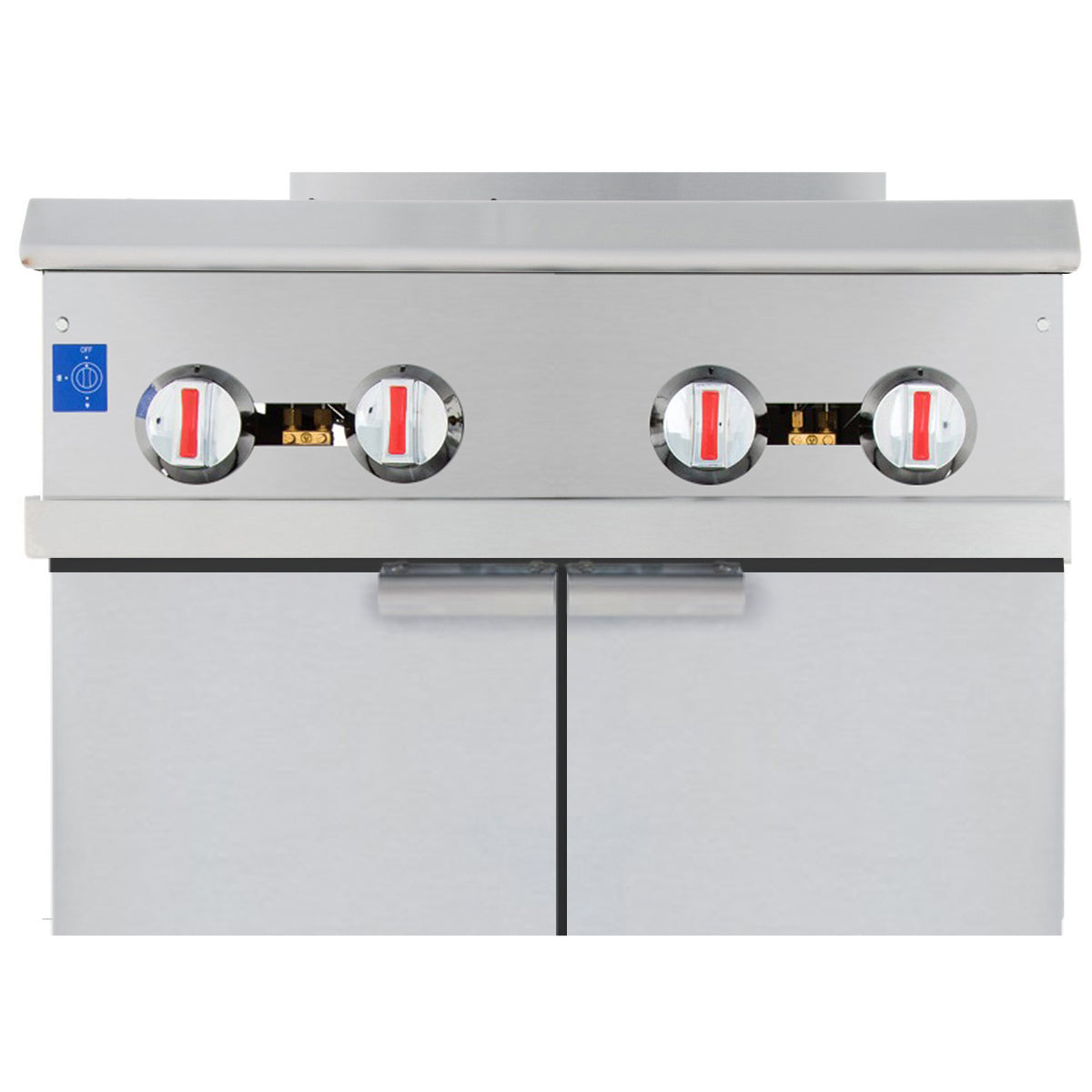 Empura EGR-24FC 24" Wide Commercial Gas Range 4 Top Burners With Storage Space and 2 Swing Doors