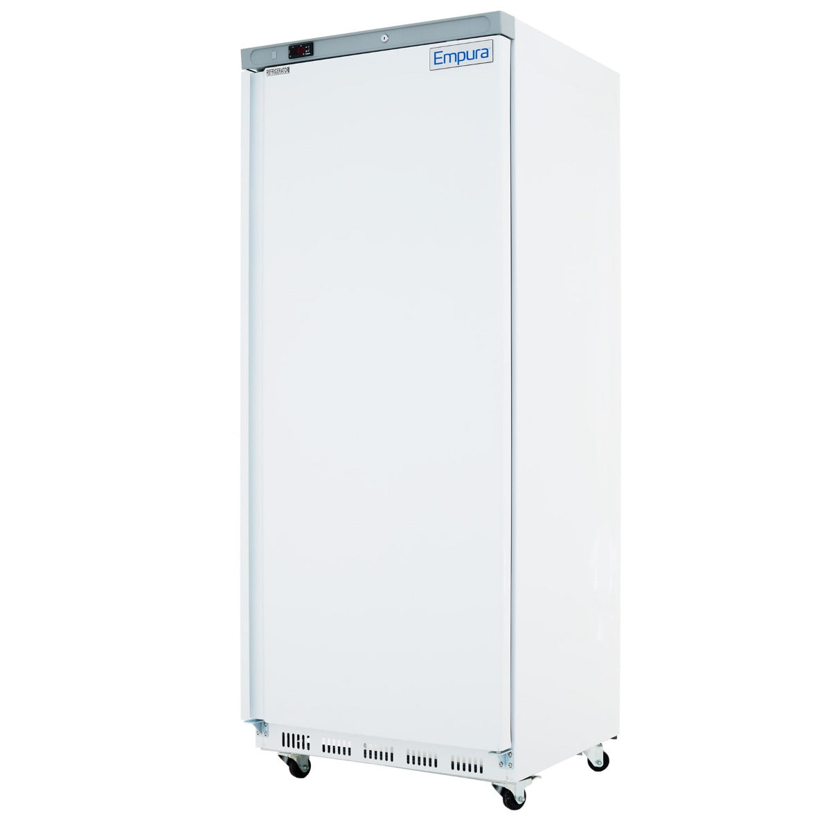 Empura E-KB25WR 30.6" Reach In Bottom-Mount White Upright Refrigerator With 1 Full-Height Solid Door - 110 Volts