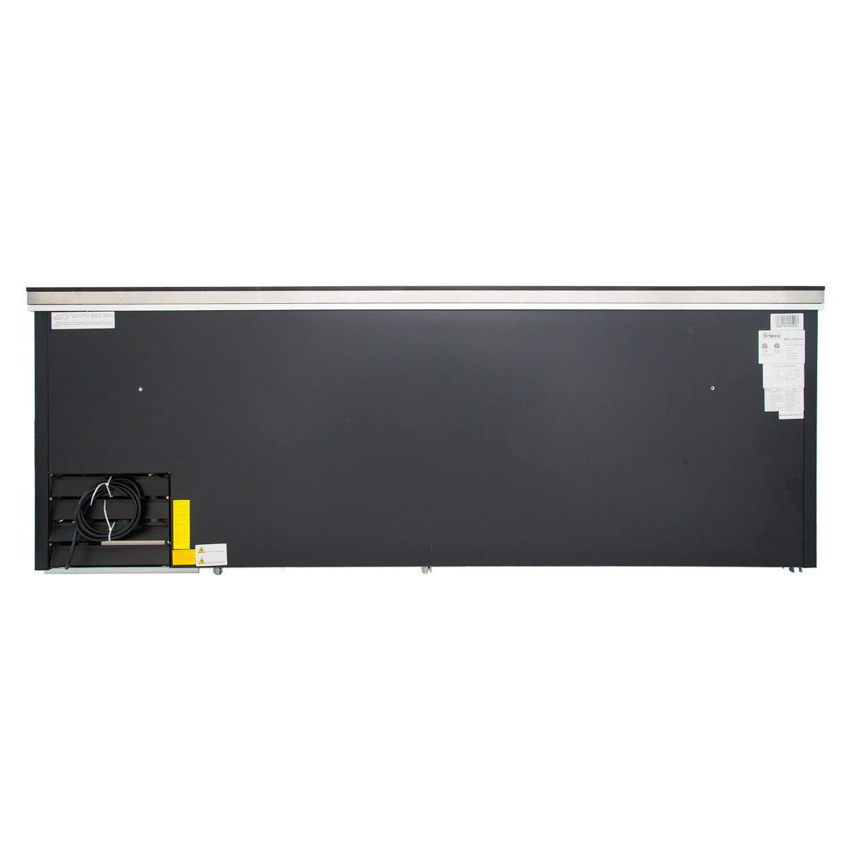 95" Powder Coated Black Stainless Steel Commercial Horizontal Bottle Cooler Bottle Cooler Empura