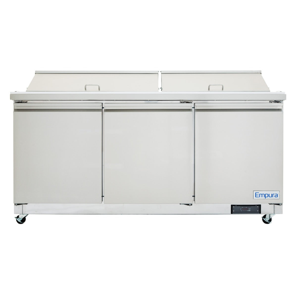 72" 3 Door Commercial Refrigerated Sandwich and Salad Prep Table Refrigerated Counter, Sandwich / Salad Unit Empura