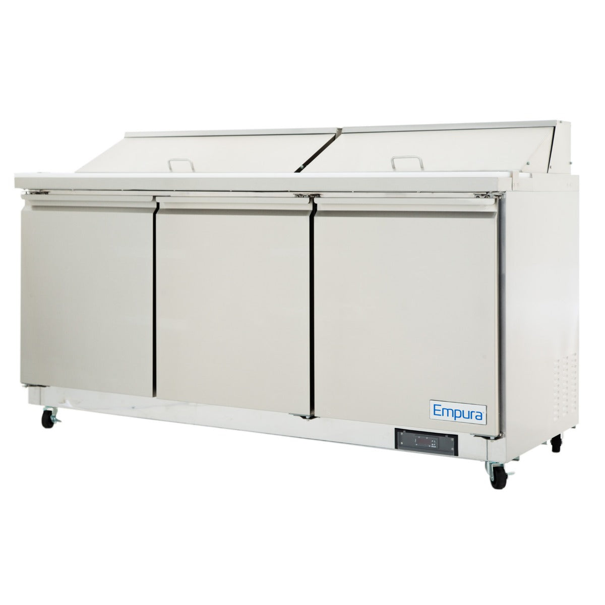 72" 3 Door Commercial Refrigerated Sandwich and Salad Prep Table Refrigerated Counter, Sandwich / Salad Unit Empura