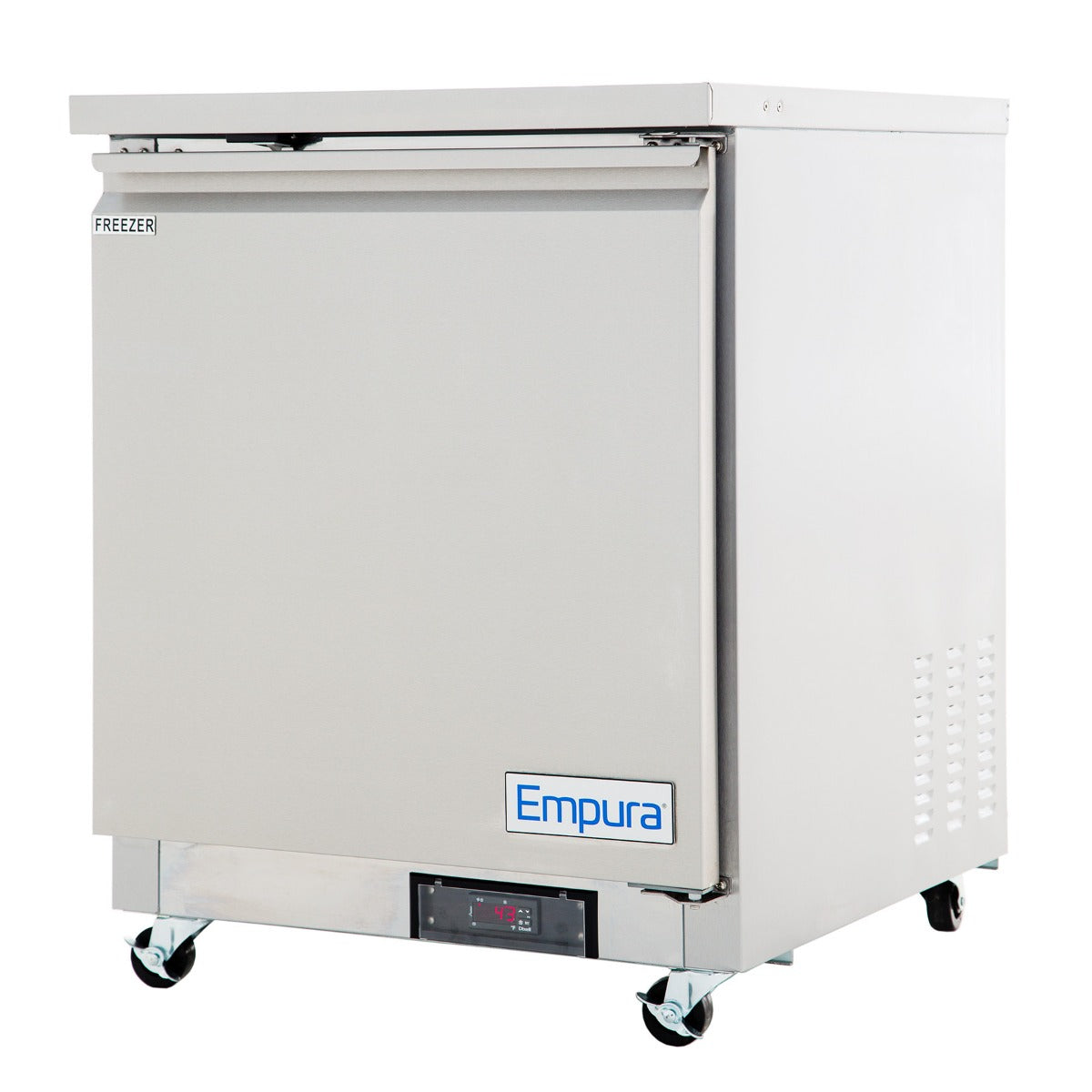 Empura E-KUC27F 27.8" Stainless Steel Undercounter Freezer With 1 Door - 5.4 Cu Ft, 115 Volts