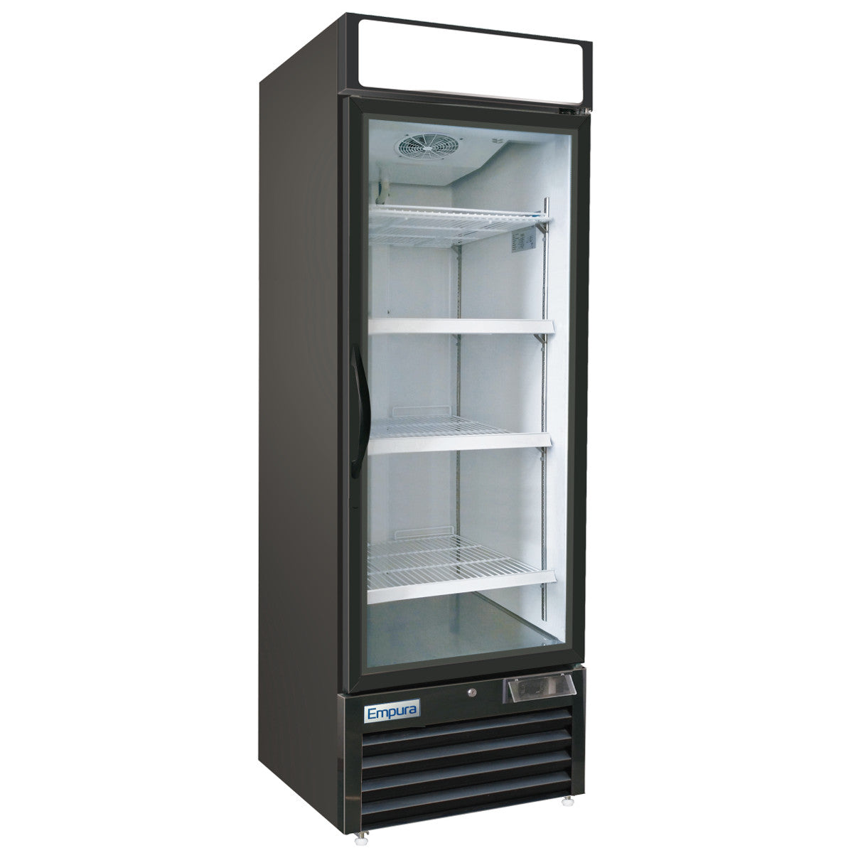27" Black Swing Commercial Glass Door Merchandiser Freezer Freezer, Merchandiser Empura